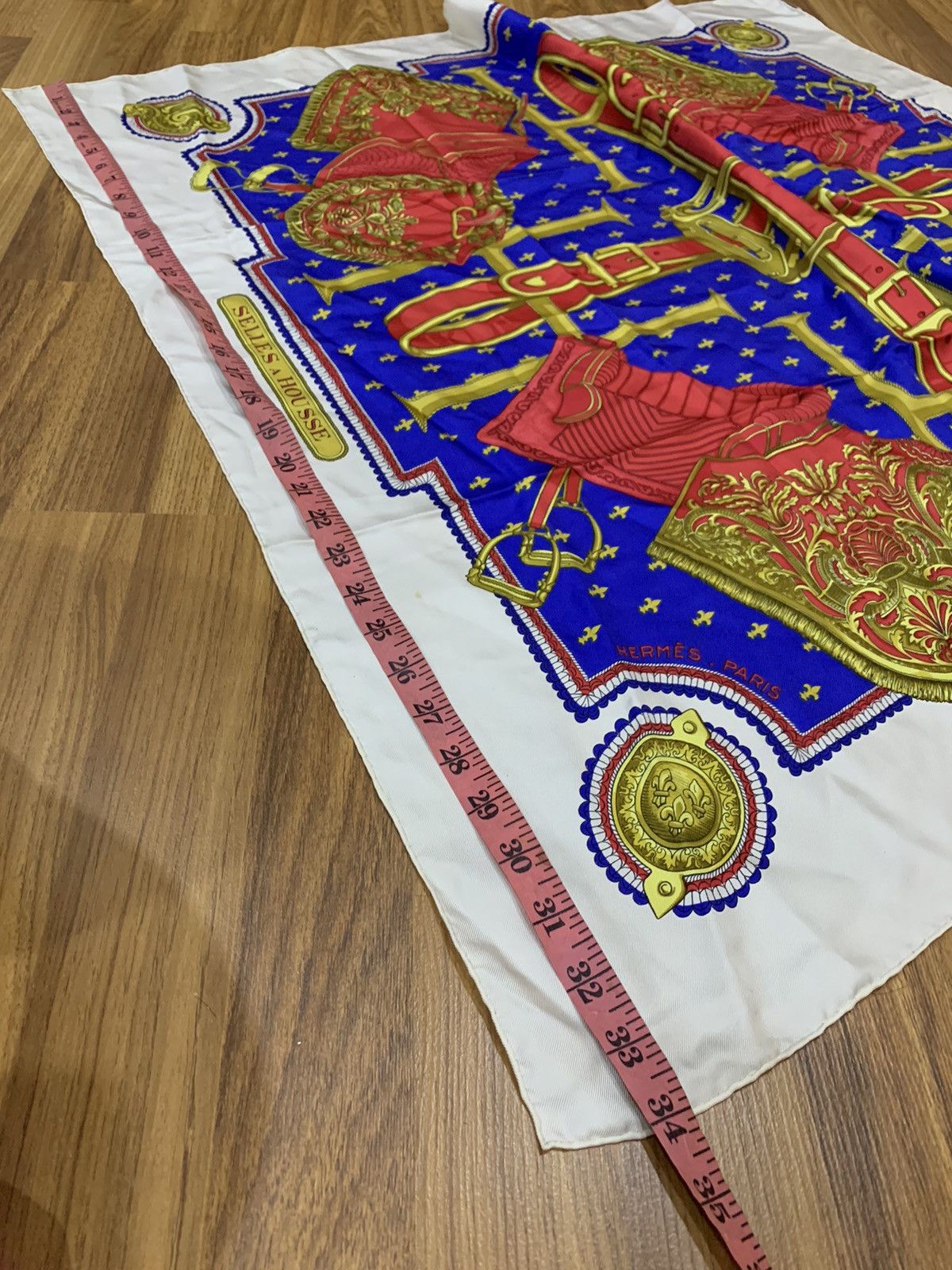 Hermes HERMES PARIS SELLES A HOUSSE VINTAGE SILK SCARF Size ONE SIZE - 5 Thumbnail