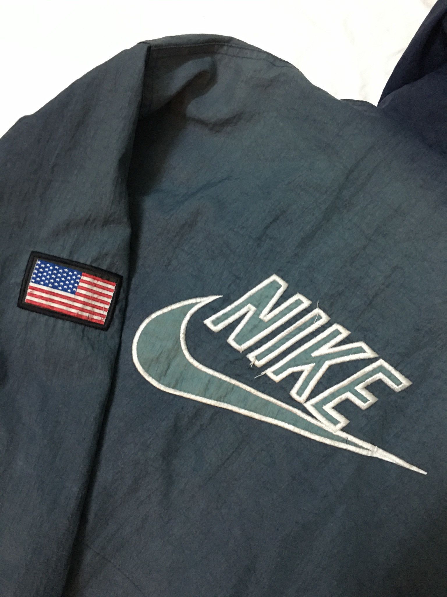 Nike Trashed faded Nike Usa Flag Paches / Light Jacket Size US L / EU 52-54 / 3 - 6 Thumbnail