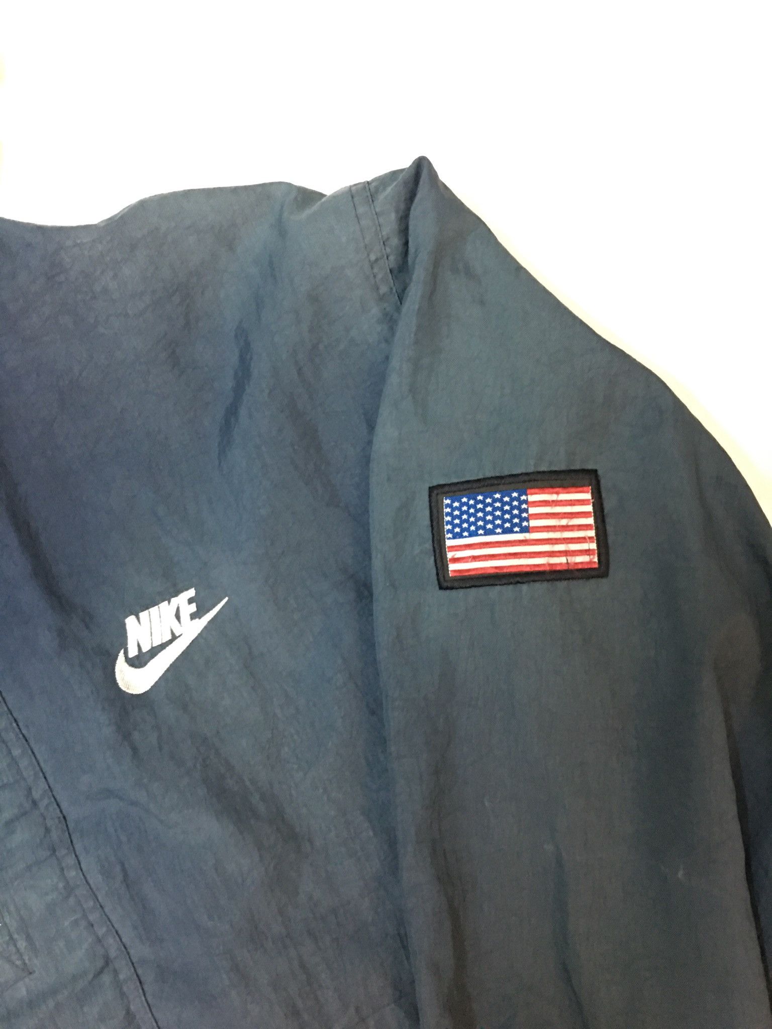 Nike Trashed faded Nike Usa Flag Paches / Light Jacket Size US L / EU 52-54 / 3 - 4 Thumbnail