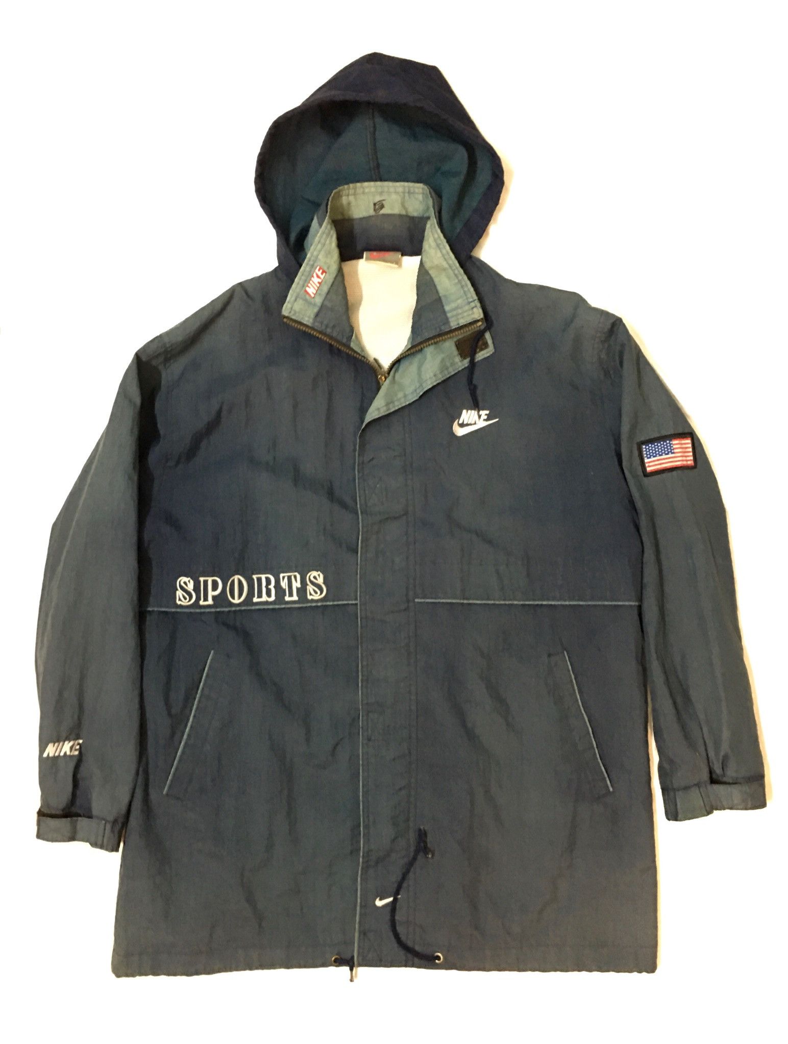 Nike Trashed faded Nike Usa Flag Paches / Light Jacket Size US L / EU 52-54 / 3 - 2 Thumbnail