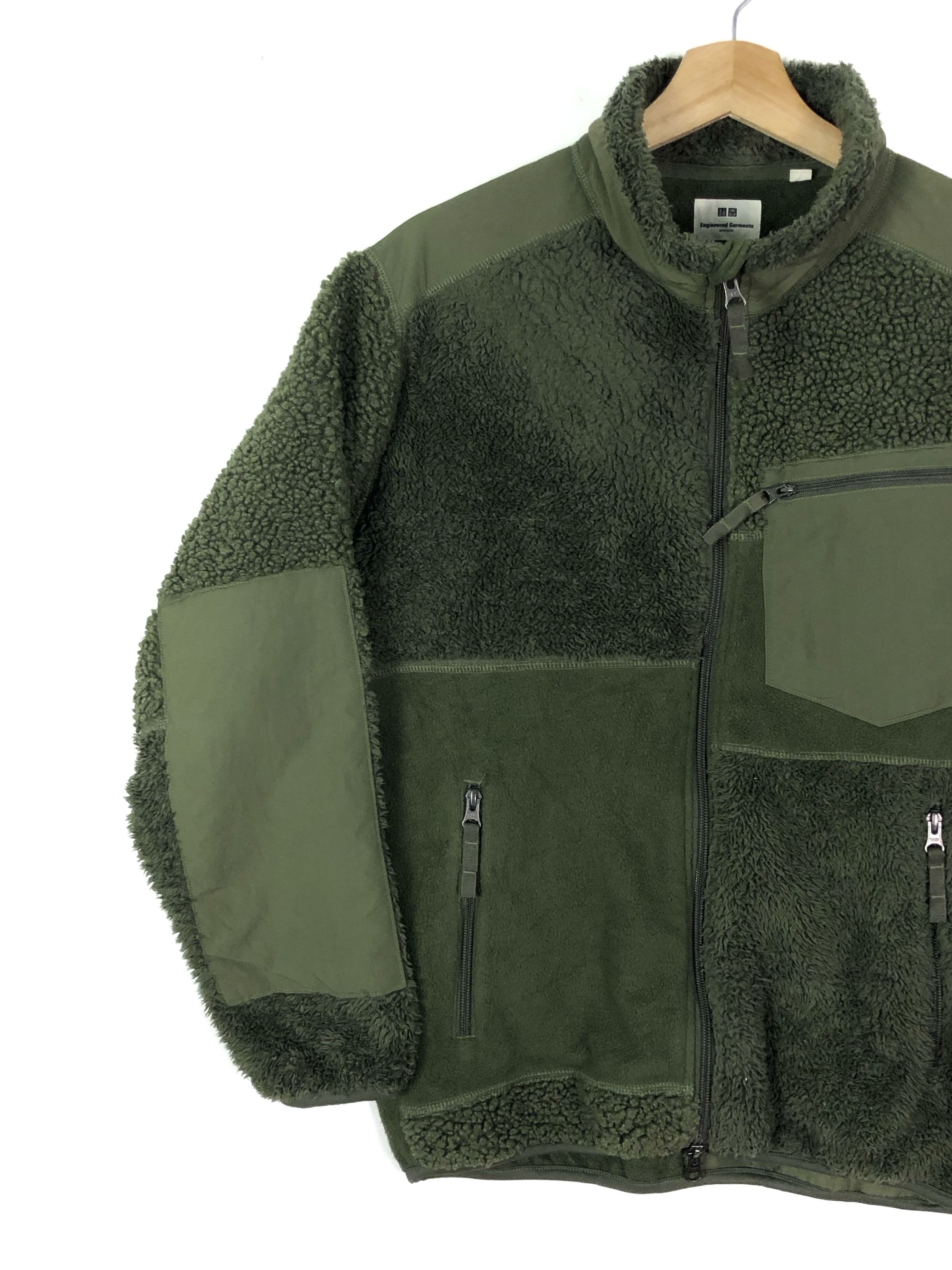 Designer E.G X UNIQLO MULTI-FLEECE PILED SHERPA PATCHWORK JACKET Size US M / EU 48-50 / 2 - 5 Thumbnail