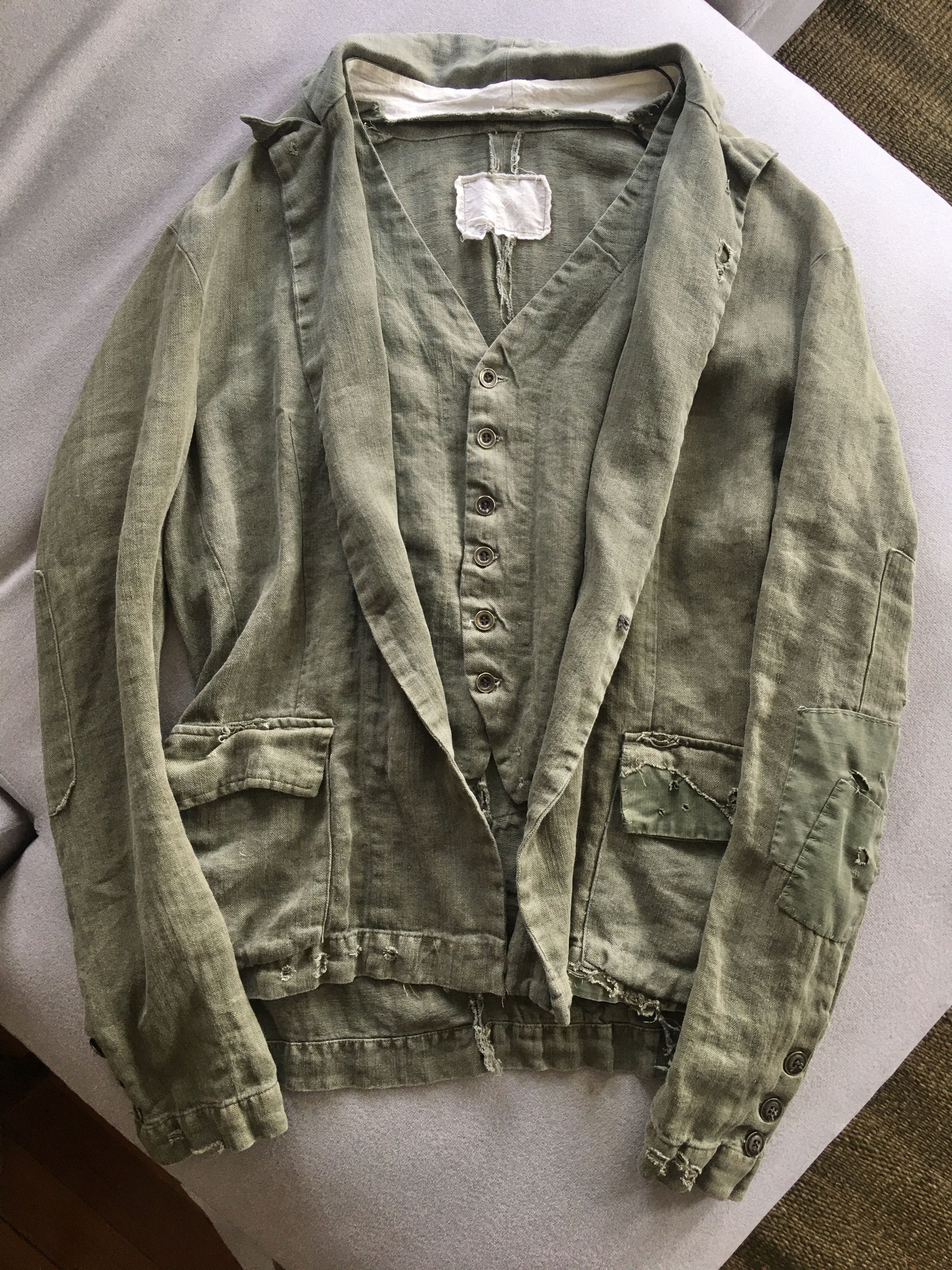 image of Greg Lauren Sample "vintage Army Herringbone Oliver", Men's (Size Large)