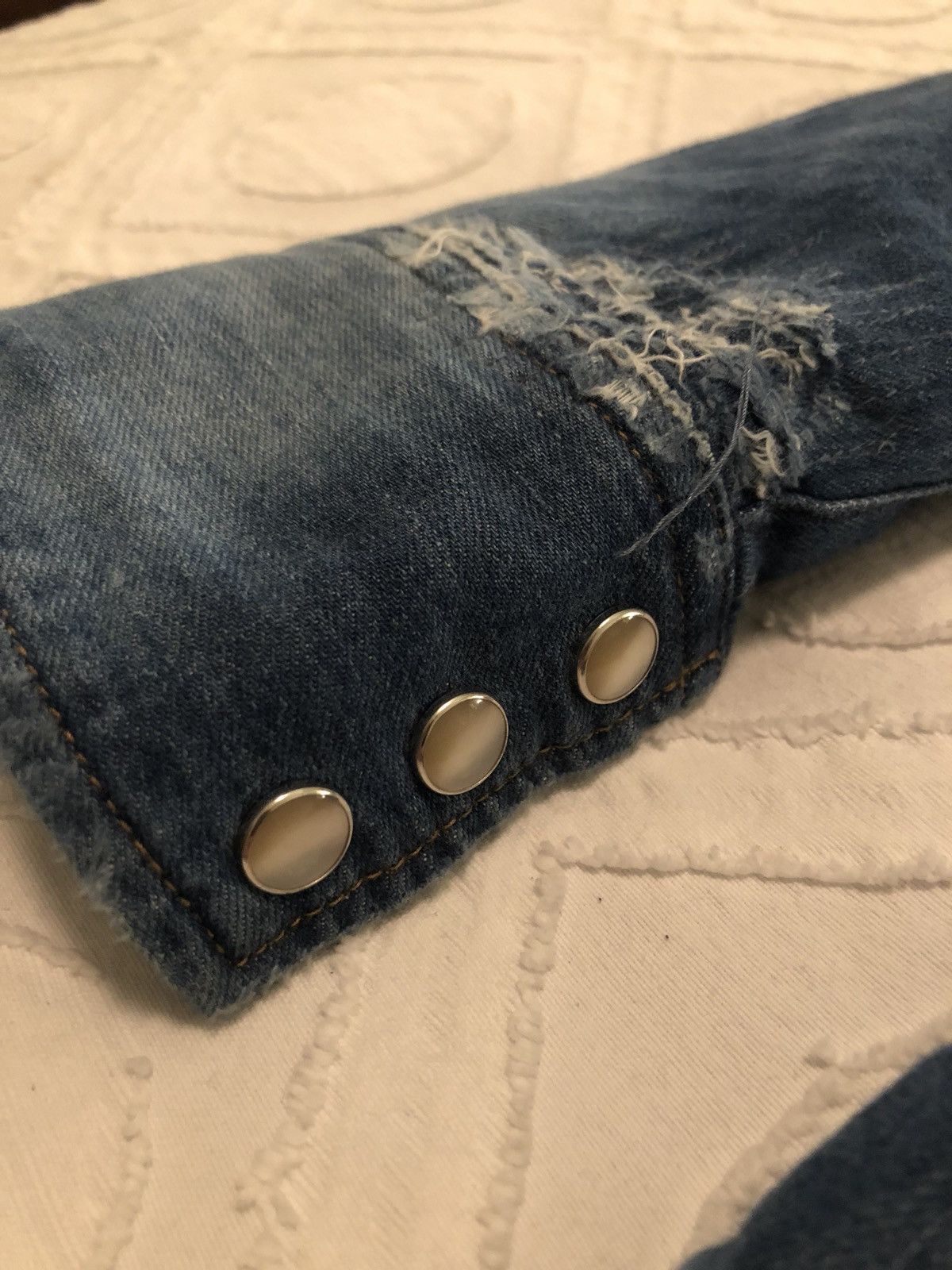 Saint Laurent Paris SS16 Bleached And Destroyed Denim Button Up. Size M Size US M / EU 48-50 / 2 - 14 Thumbnail