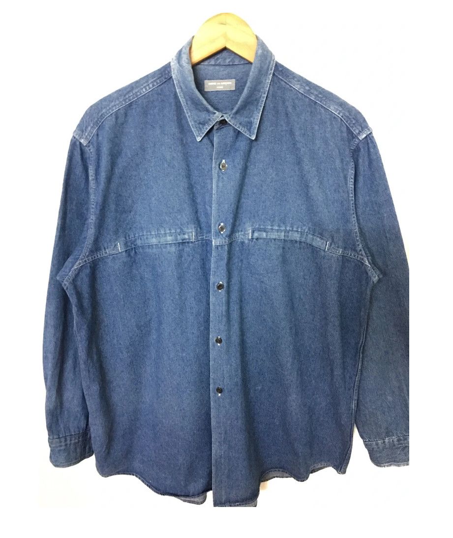 Comme des Garcons × Comme des Garcons Homme Plus AD1991 COMME DES GARÇONS homme BUTTON UP SHIRT Size US L / EU 52-54 / 3 - 2 Thumbnail