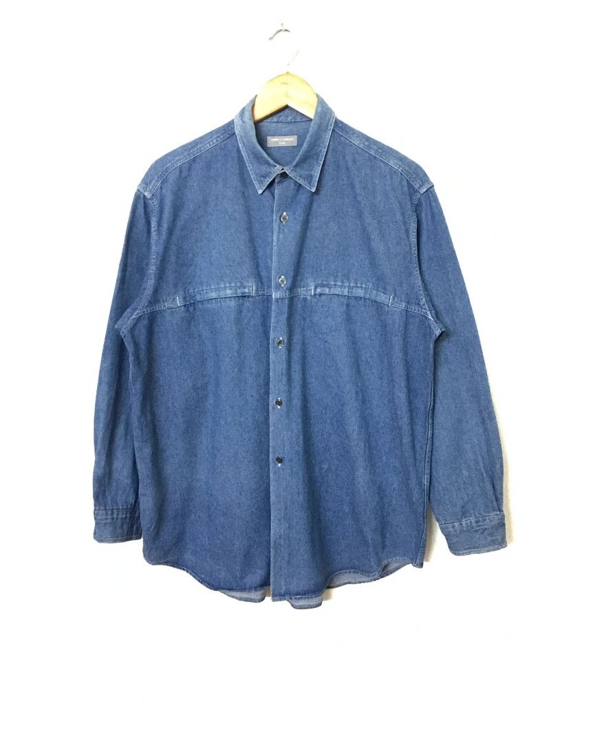 Comme des Garcons × Comme des Garcons Homme Plus AD1991 COMME DES GARÇONS homme BUTTON UP SHIRT Size US L / EU 52-54 / 3 - 1 Thumbnail