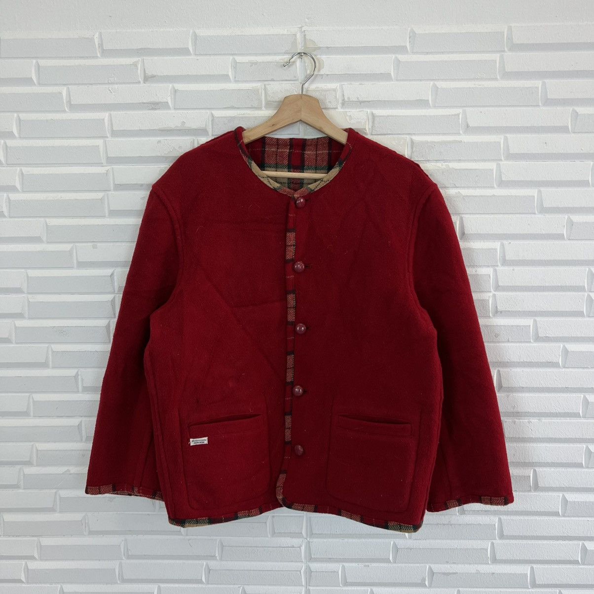 Japanese Brand RARE REVERSIBLE TARTAN DESIGN JACKET INSPIRED ISSEY MIYAKE Size US M / EU 48-50 / 2 - 9 Thumbnail