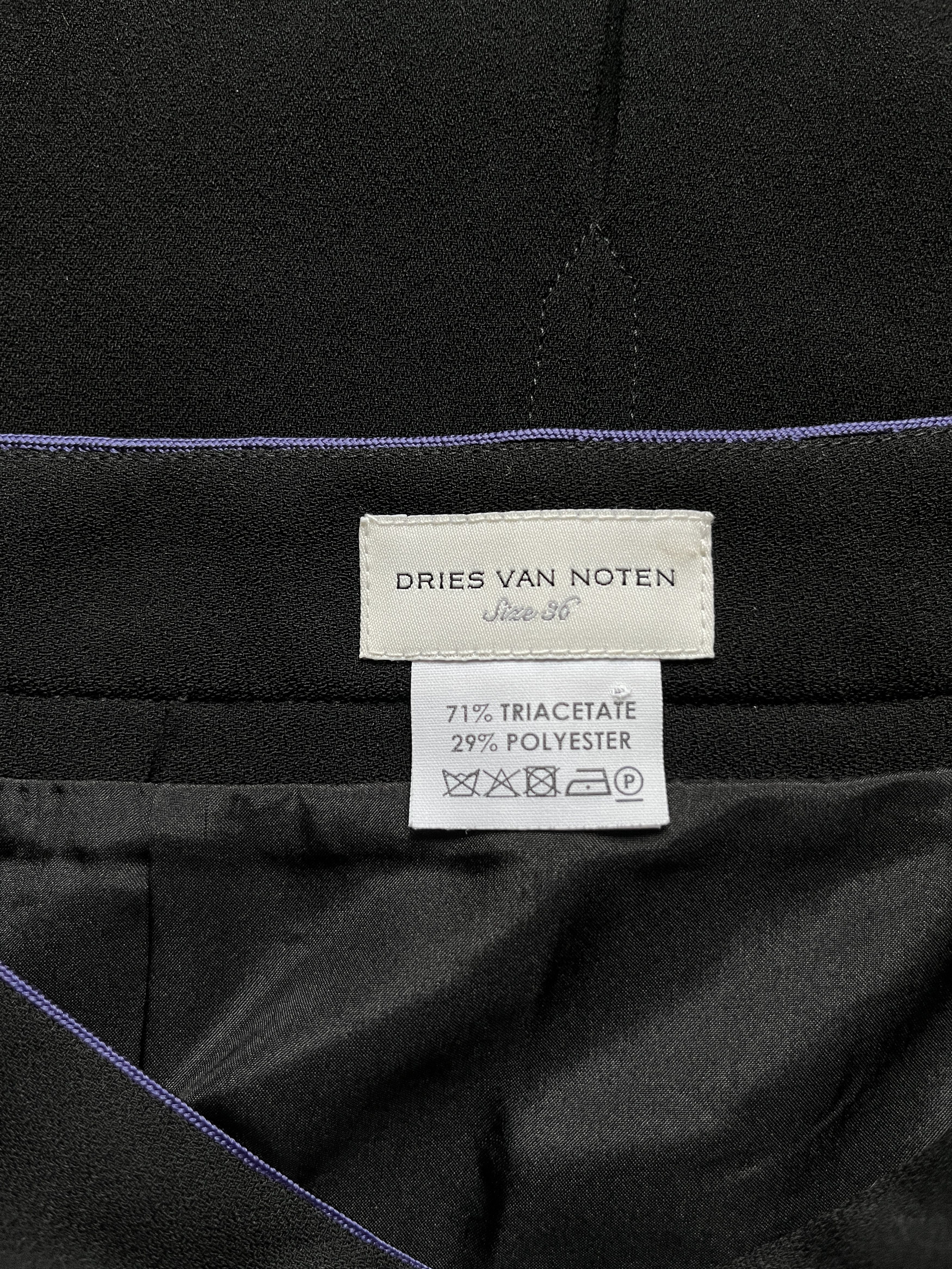 ⚡️QUICK SALE⚡️Dries Van Noten Black Skirt with Lilac Detail