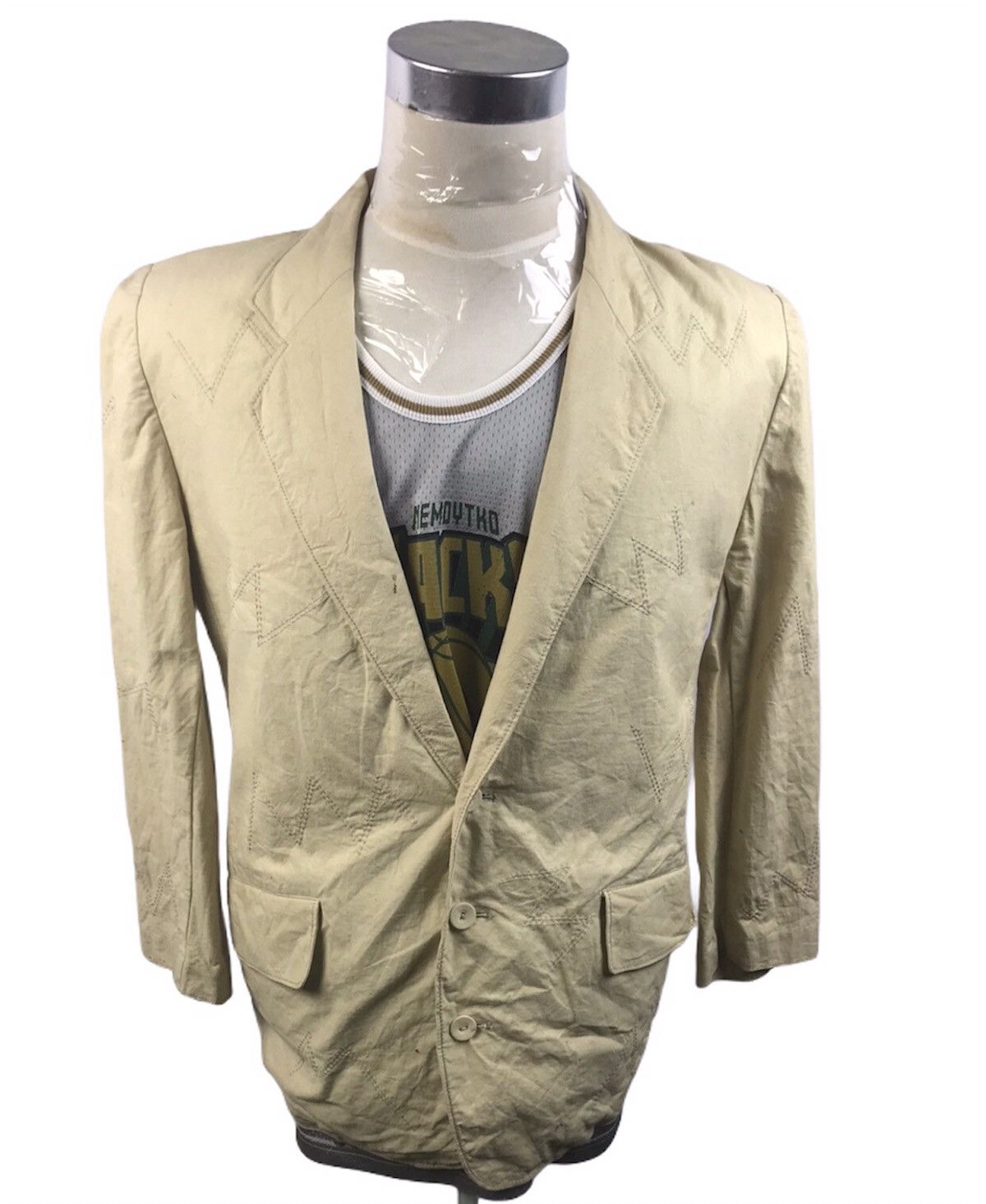 Issey Miyake VTG 80s I.S. Issey Miyake Tsumori Chisato Embroided Coat Size US M / EU 48-50 / 2 - 4 Thumbnail