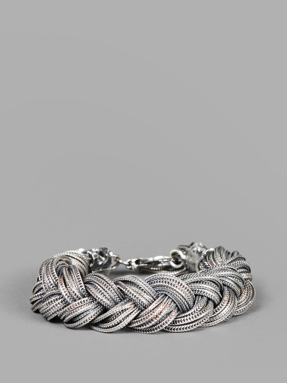 Emanuele Bicocchi ARTISAN BRAIDED .925 STERLING SILVER CHAIN LINK BRACELET Size ONE SIZE - 2 Thumbnail