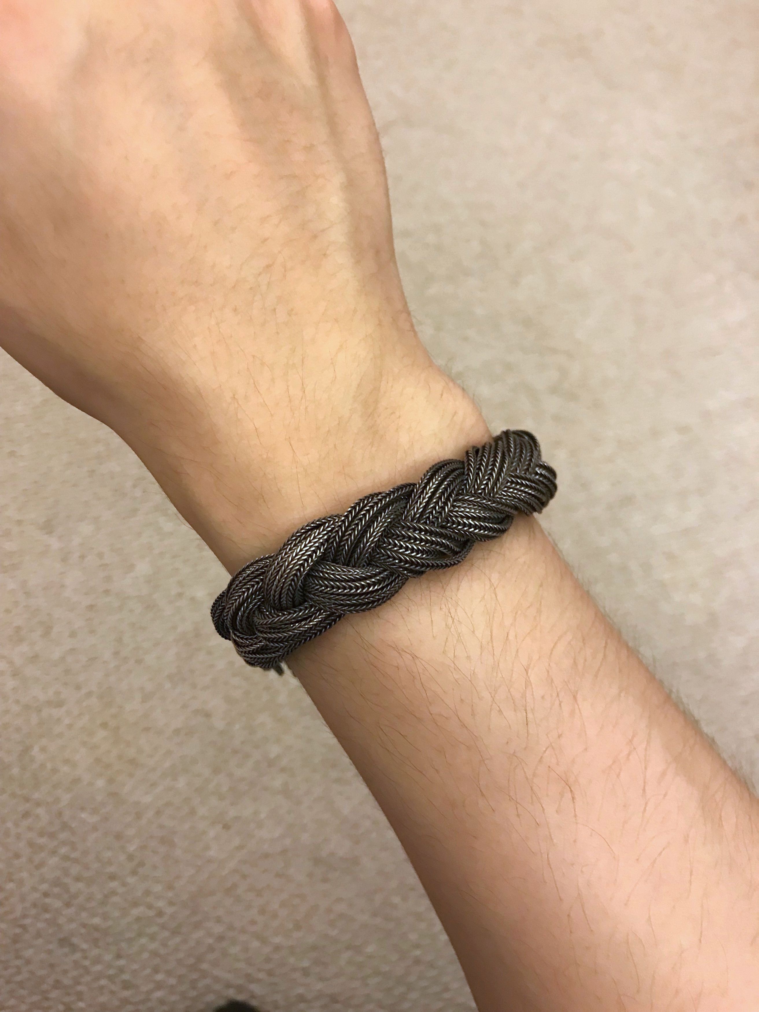Emanuele Bicocchi ARTISAN BRAIDED .925 STERLING SILVER CHAIN LINK BRACELET Size ONE SIZE - 9 Thumbnail