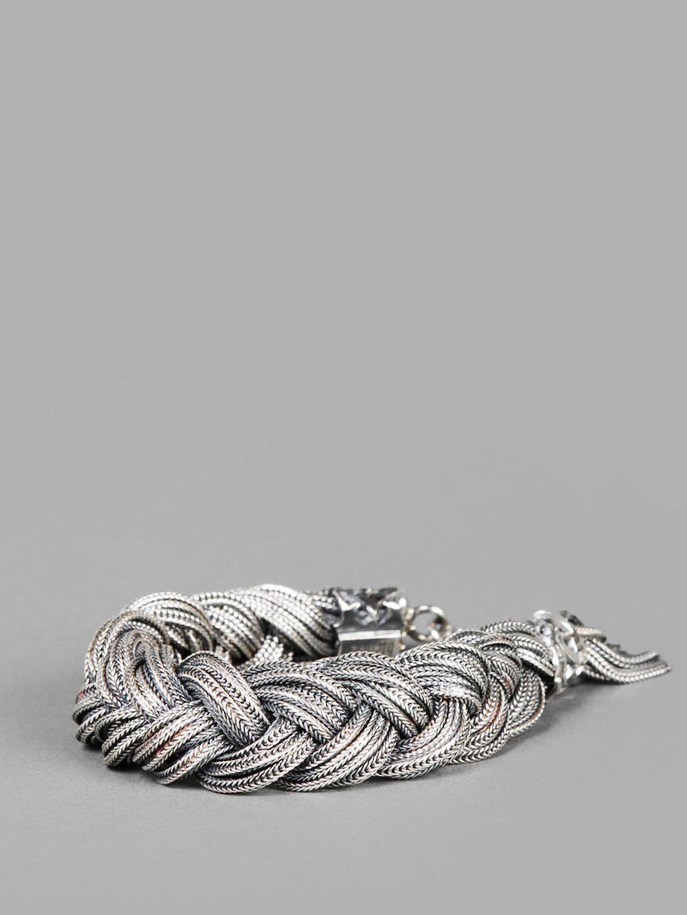 Emanuele Bicocchi ARTISAN BRAIDED .925 STERLING SILVER CHAIN LINK BRACELET Size ONE SIZE - 4 Thumbnail