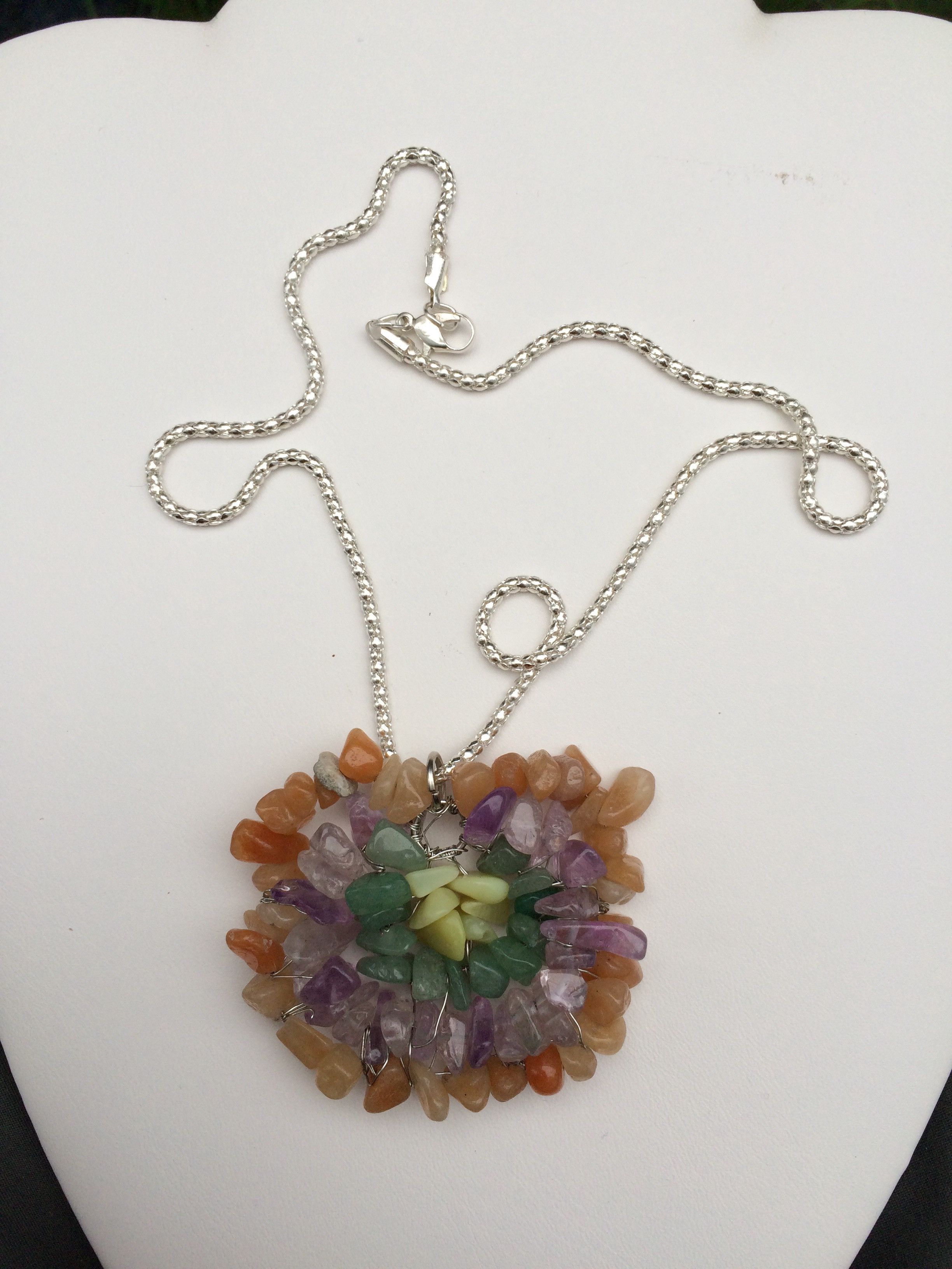 Handmade Mix Gems Chain Necklace Size ONE SIZE - 4 Thumbnail