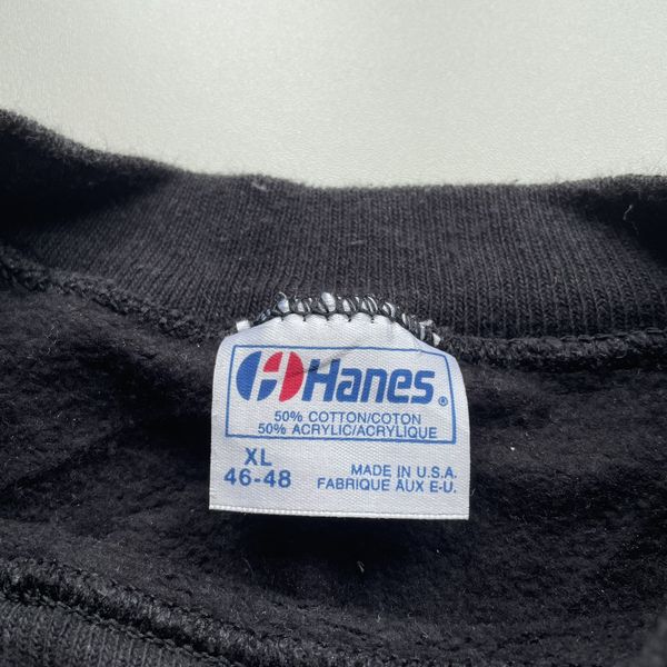 Vintage Vintage 90s Hanes Black Crewneck made in usa | Grailed