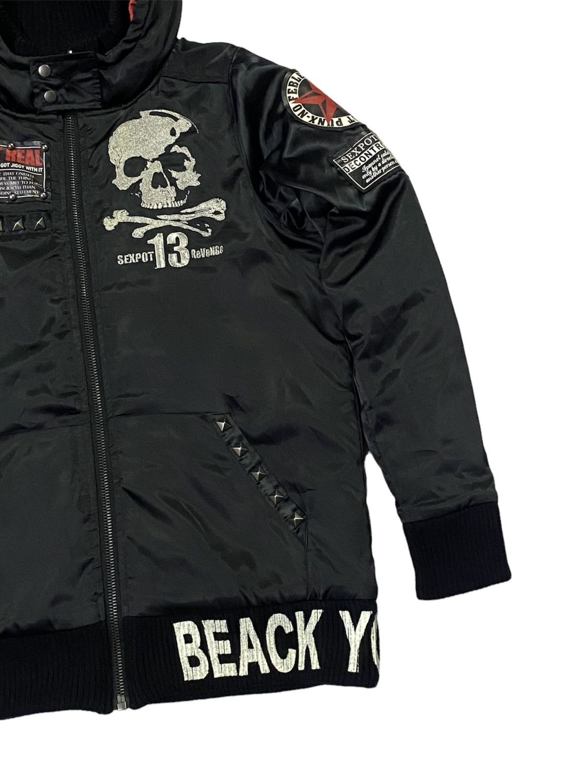 Japanese Brand Sex Pot Revenge Punk Jacket Hoodie Ripped Design Big Logo Size US M / EU 48-50 / 2 - 17 Thumbnail