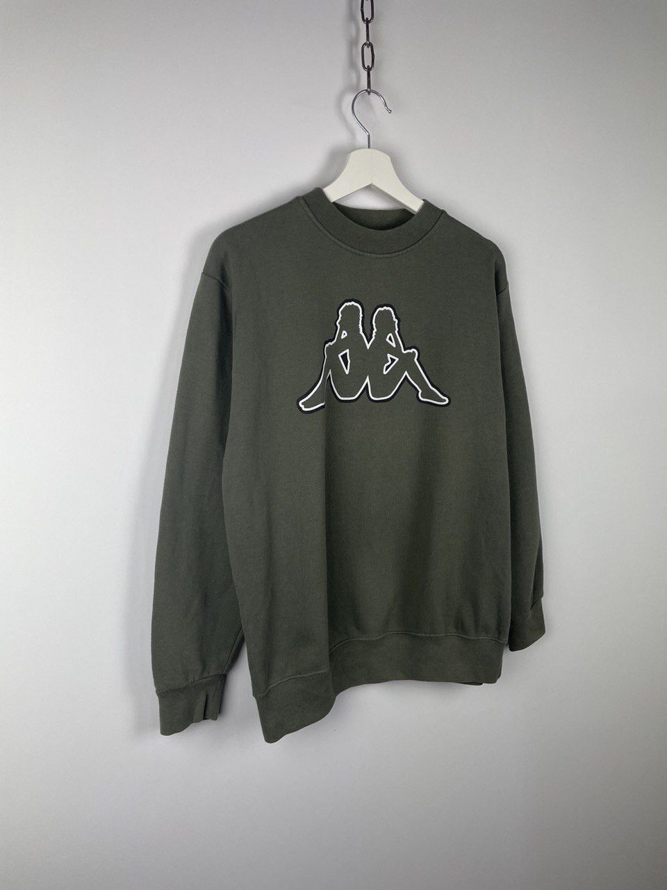 Kappa Kappa Crewneck Green Sweatshirt Pullover Big Center Logo S Size US S / EU 44-46 / 1 - 4 Thumbnail