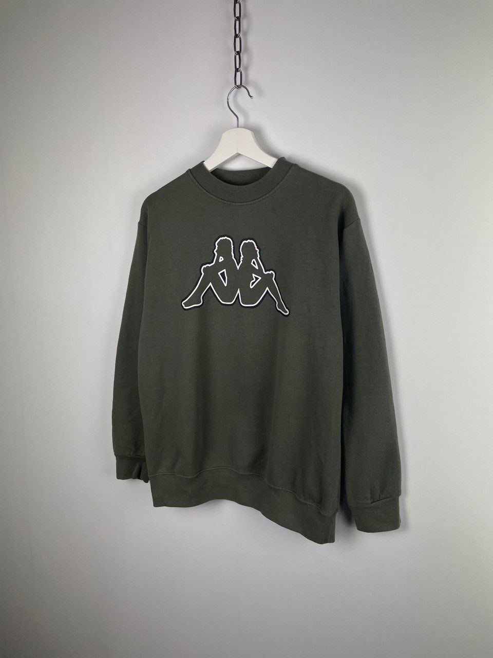 Kappa Kappa Crewneck Green Sweatshirt Pullover Big Center Logo S Size US S / EU 44-46 / 1 - 5 Thumbnail