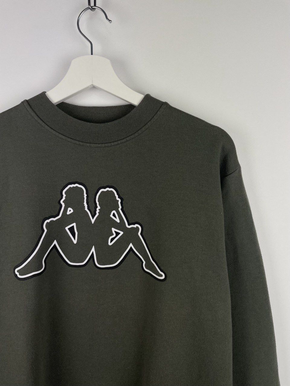 Kappa Kappa Crewneck Green Sweatshirt Pullover Big Center Logo S Size US S / EU 44-46 / 1 - 3 Thumbnail