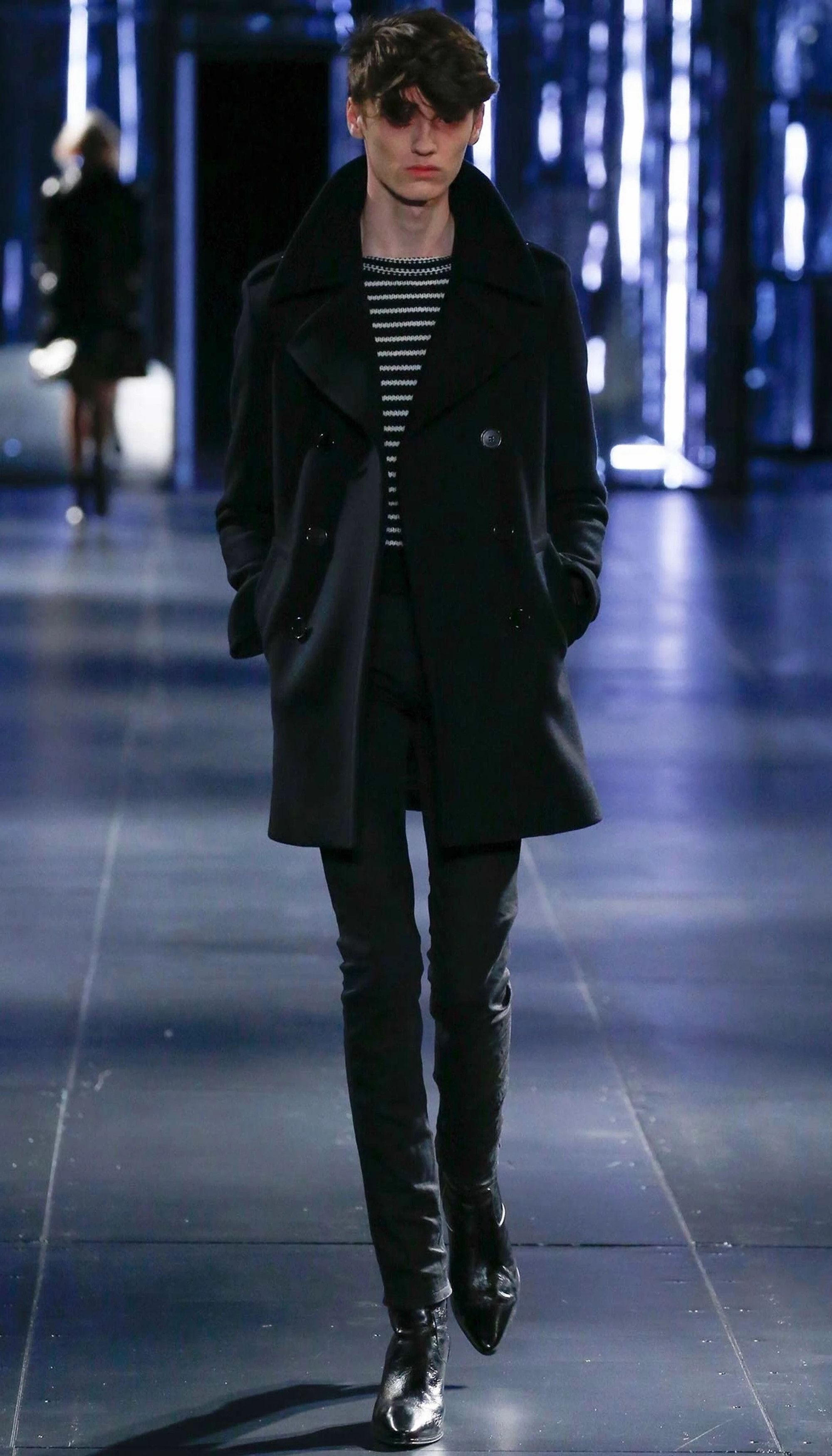 Hedi Slimane × Saint Laurent Paris NEW AW15 PARIS SESSIONS FRENCH BRETON STRIPED WOOL SWEATER Size US L / EU 52-54 / 3 - 9 Thumbnail