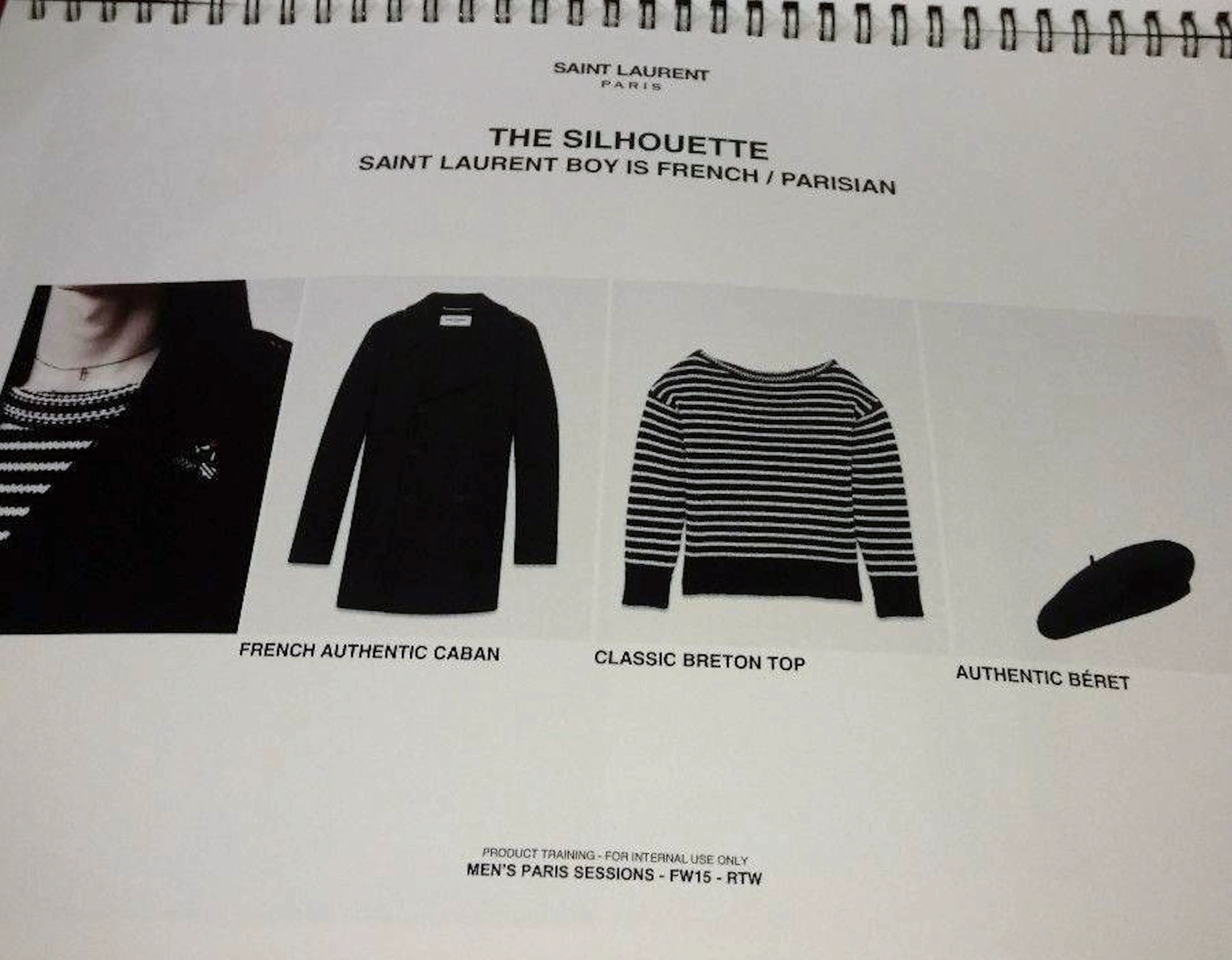 Hedi Slimane × Saint Laurent Paris NEW AW15 PARIS SESSIONS FRENCH BRETON STRIPED WOOL SWEATER Size US L / EU 52-54 / 3 - 7 Thumbnail