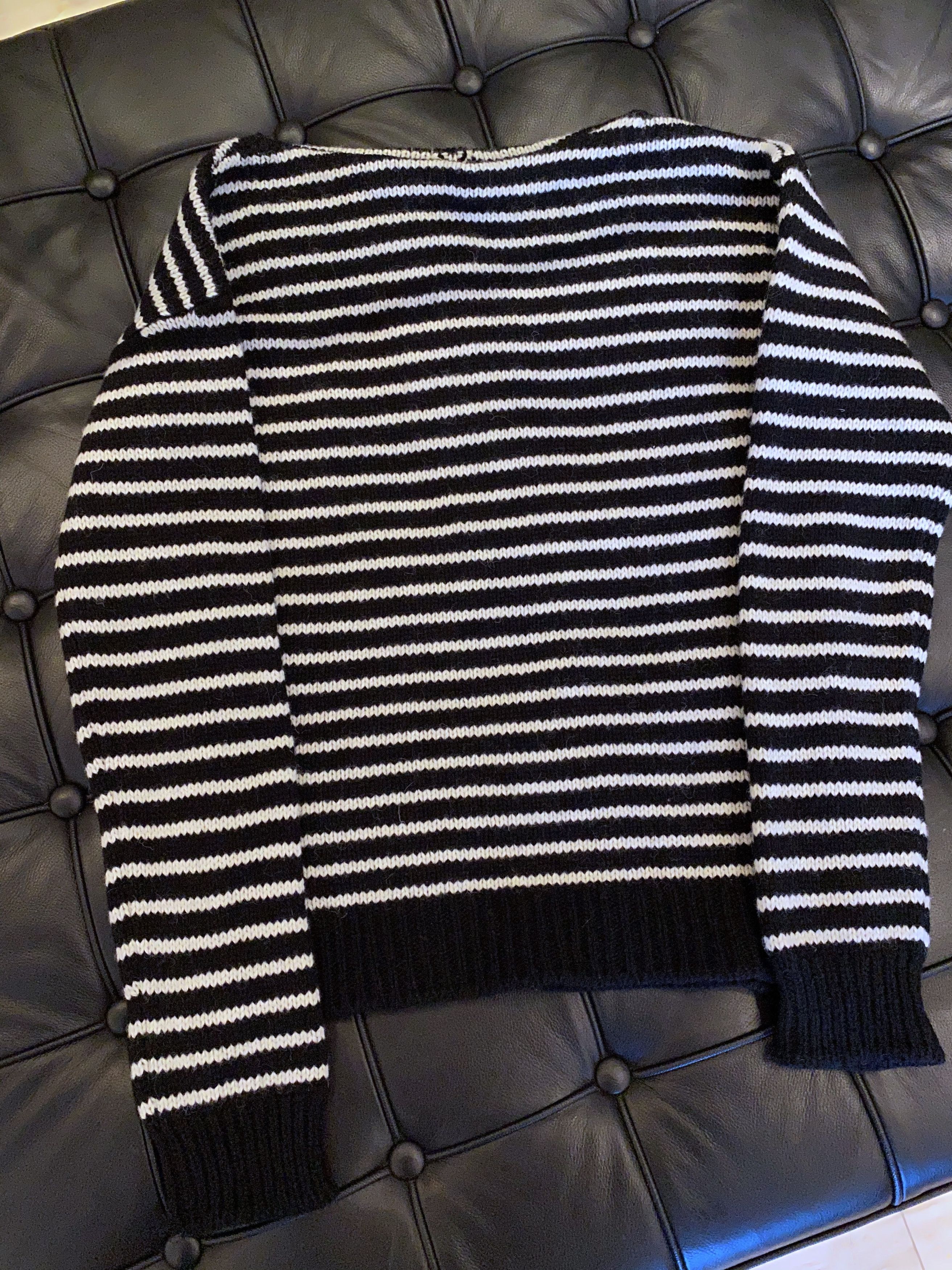 Hedi Slimane × Saint Laurent Paris NEW AW15 PARIS SESSIONS FRENCH BRETON STRIPED WOOL SWEATER Size US L / EU 52-54 / 3 - 4 Thumbnail