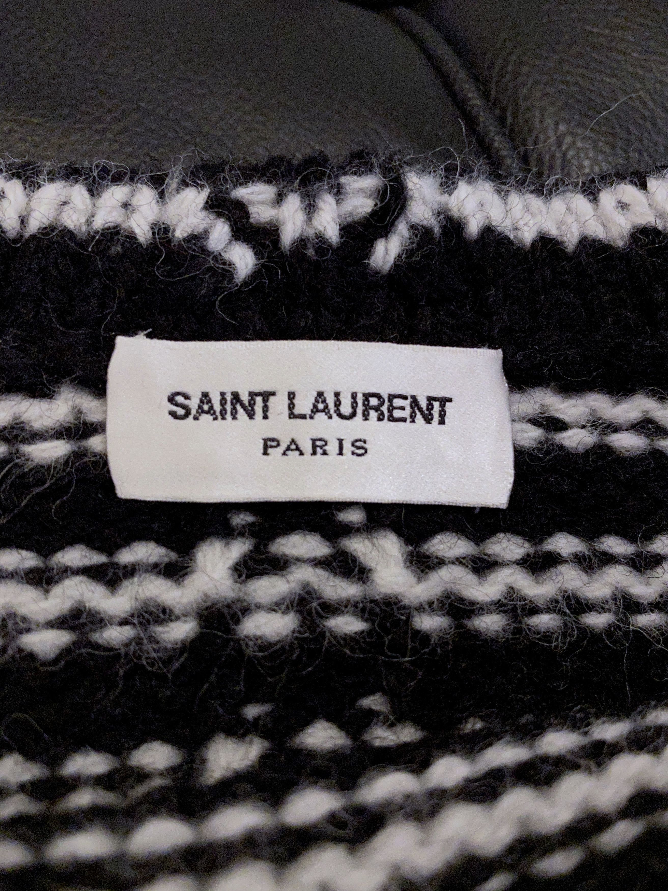 Hedi Slimane × Saint Laurent Paris NEW AW15 PARIS SESSIONS FRENCH BRETON STRIPED WOOL SWEATER Size US L / EU 52-54 / 3 - 5 Thumbnail