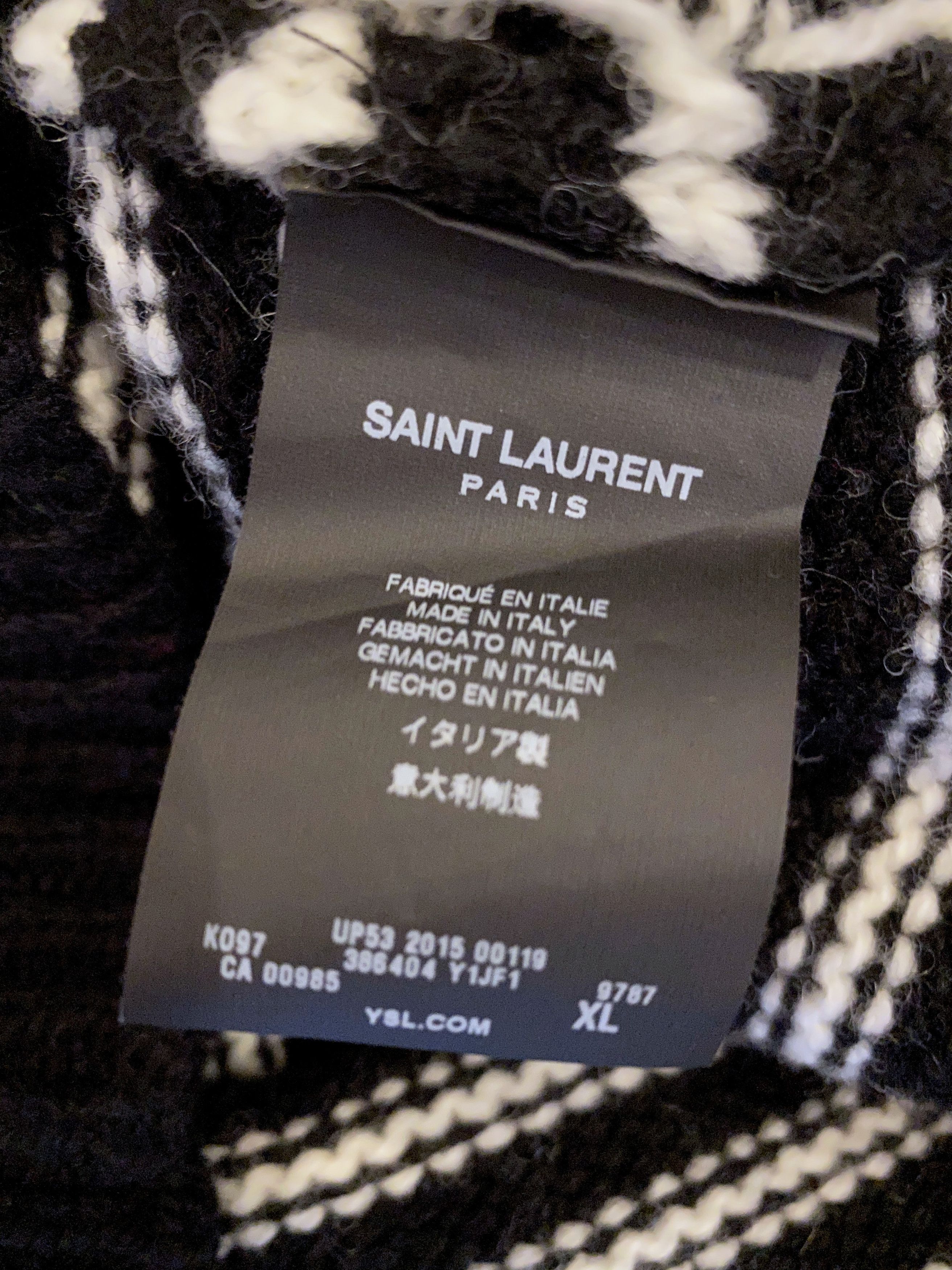 Hedi Slimane × Saint Laurent Paris NEW AW15 PARIS SESSIONS FRENCH BRETON STRIPED WOOL SWEATER Size US L / EU 52-54 / 3 - 6 Thumbnail
