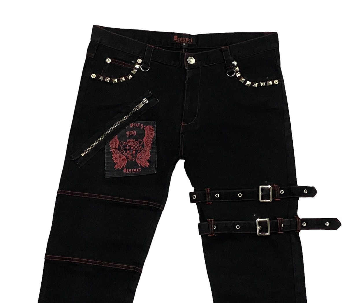 Japanese Brand Deorart Japan Punk Bondage Pants Slim Fit Size US 31 - 14 Thumbnail