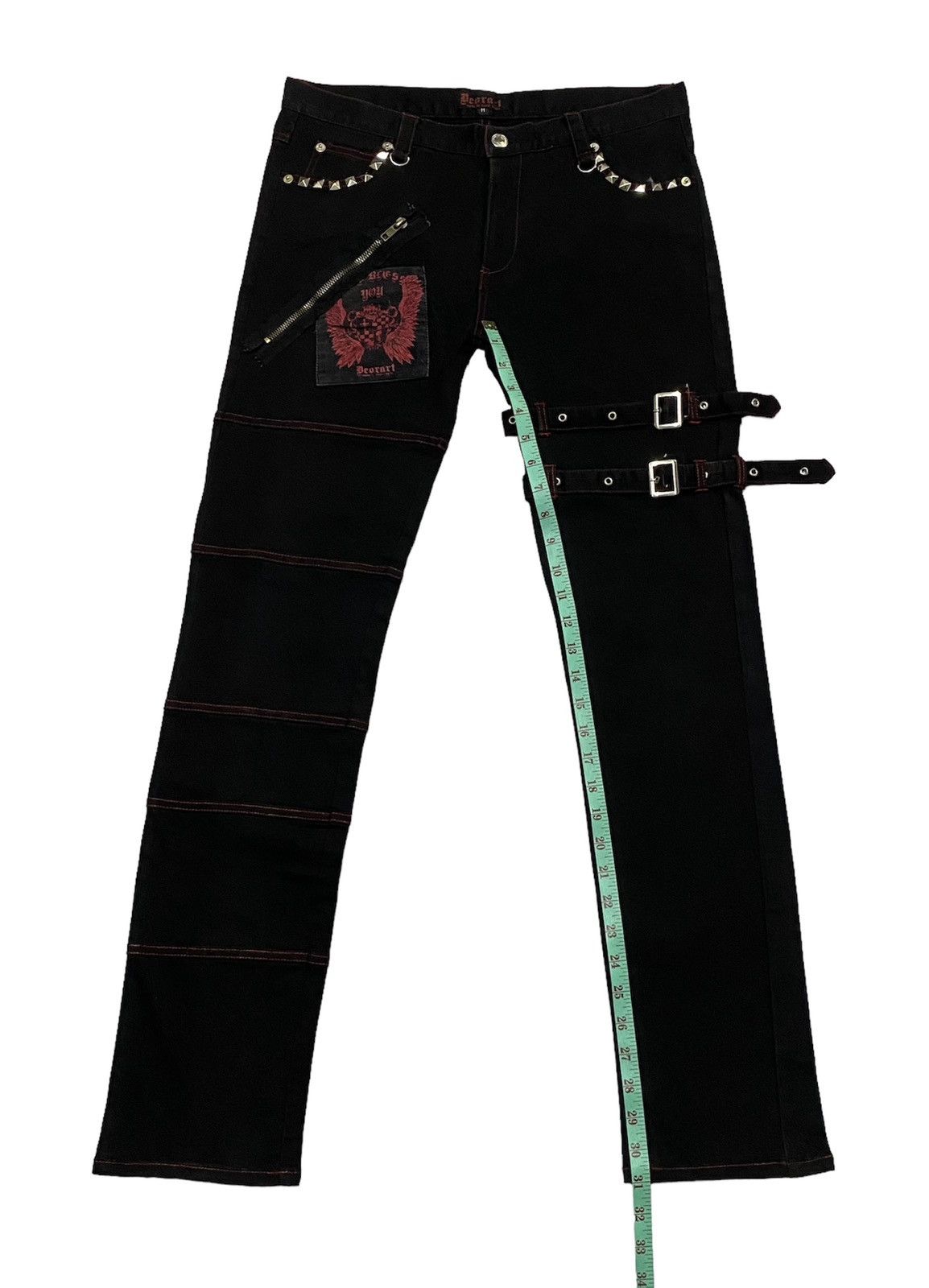 Japanese Brand Deorart Japan Punk Bondage Pants Slim Fit Size US 31 - 7 Thumbnail