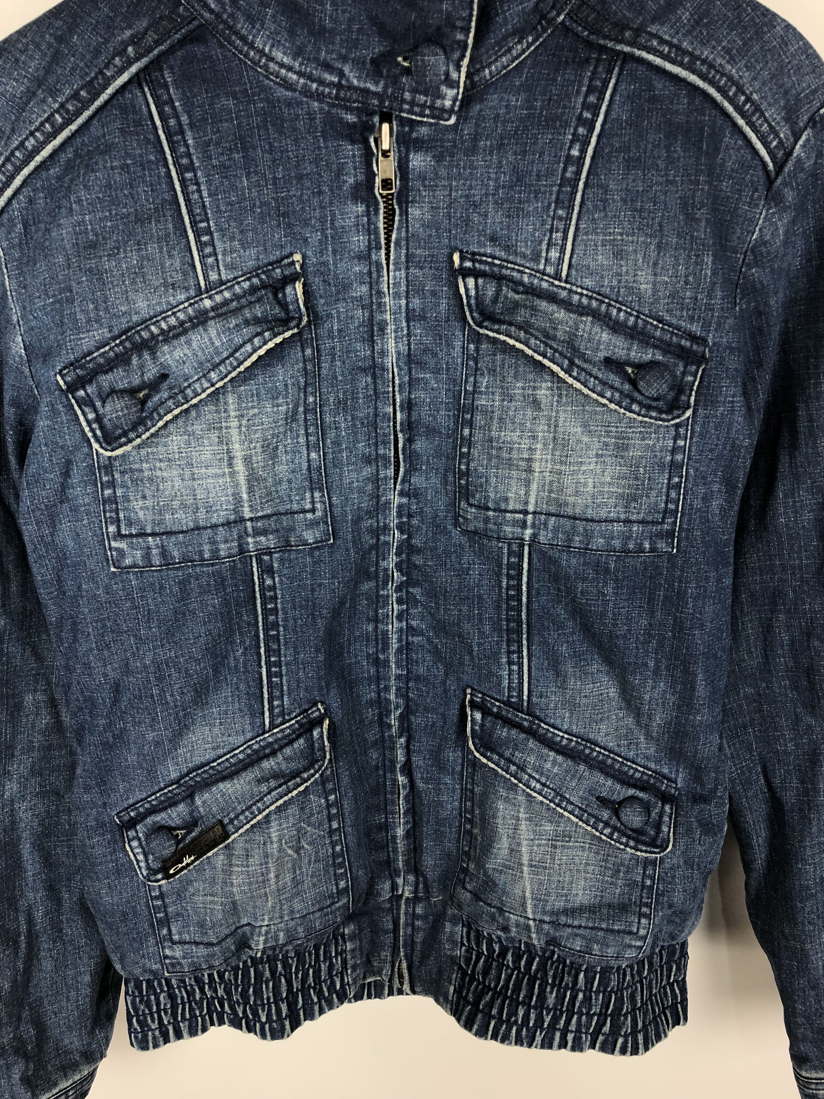 Oakley Vintage OAKLEY Denim Jacket Zip Hooded size S Blue Size US S / EU 44-46 / 1 - 7 Thumbnail
