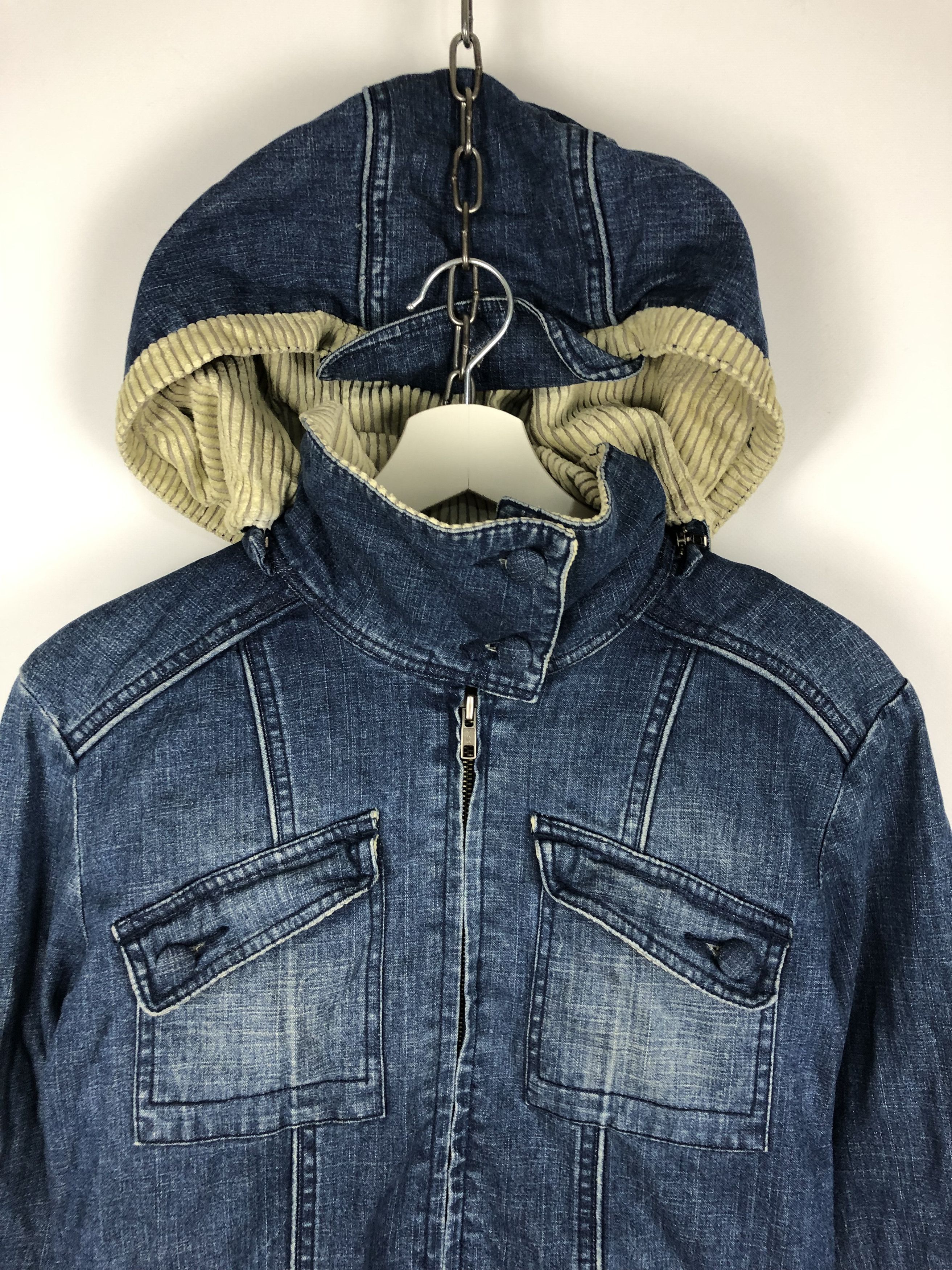 Oakley Vintage OAKLEY Denim Jacket Zip Hooded size S Blue Size US S / EU 44-46 / 1 - 2 Thumbnail