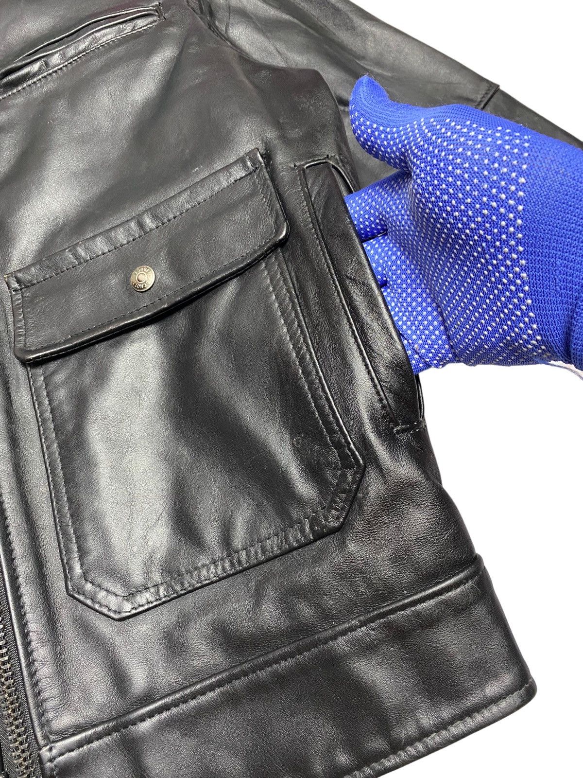 Genuine Leather Vintage Schott N.Y.C Leather Police Jacket Size US M / EU 48-50 / 2 - 15 Thumbnail