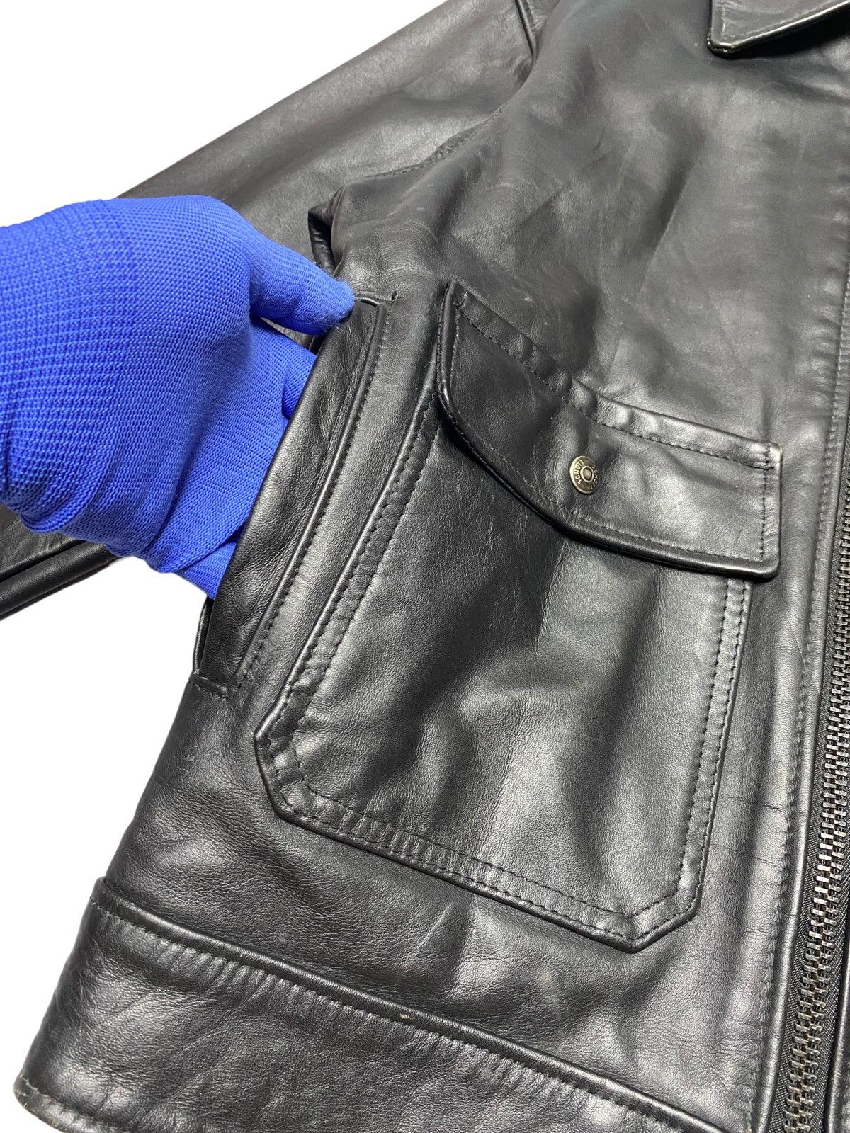 Genuine Leather Vintage Schott N.Y.C Leather Police Jacket Size US M / EU 48-50 / 2 - 16 Thumbnail