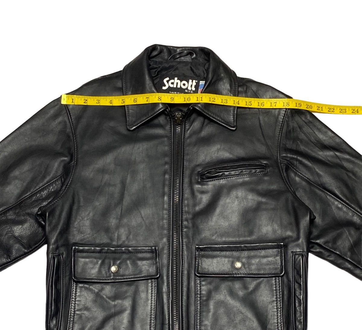 Genuine Leather Vintage Schott N.Y.C Leather Police Jacket Size US M / EU 48-50 / 2 - 6 Thumbnail