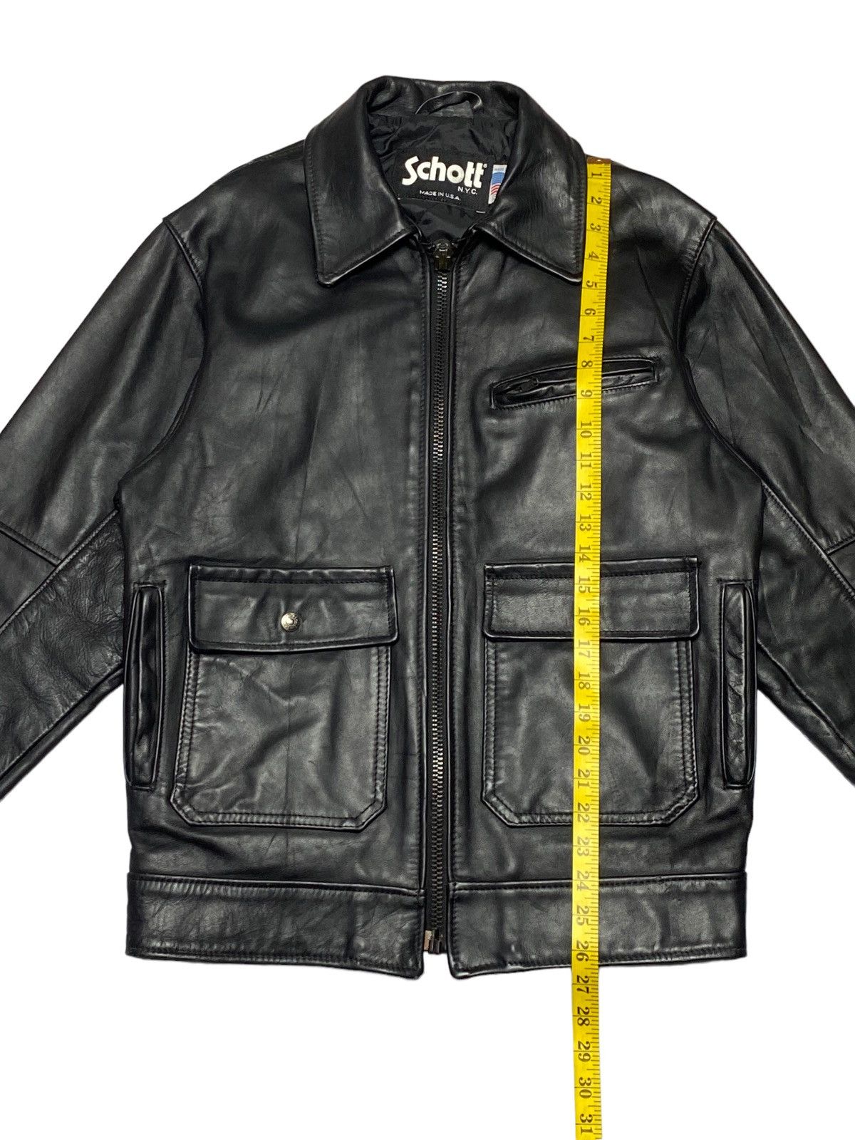 Genuine Leather Vintage Schott N.Y.C Leather Police Jacket Size US M / EU 48-50 / 2 - 5 Thumbnail