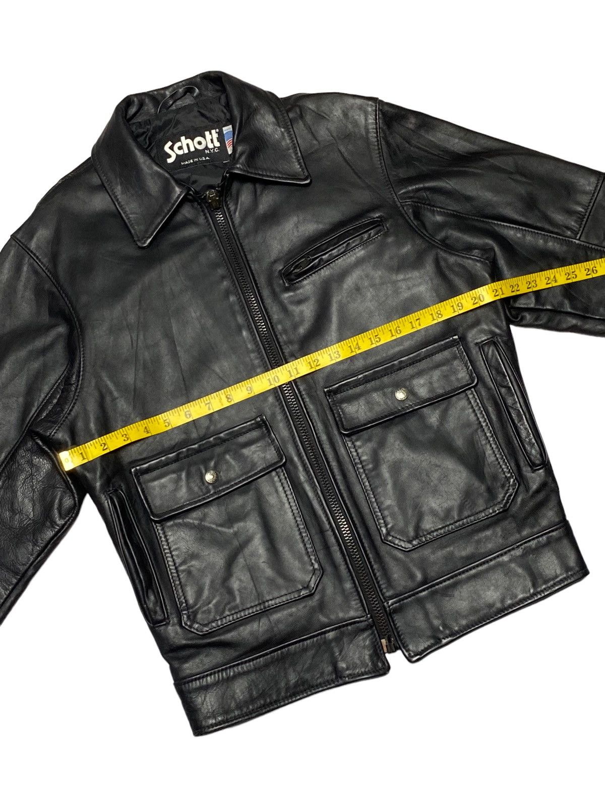 Genuine Leather Vintage Schott N.Y.C Leather Police Jacket Size US M / EU 48-50 / 2 - 4 Thumbnail