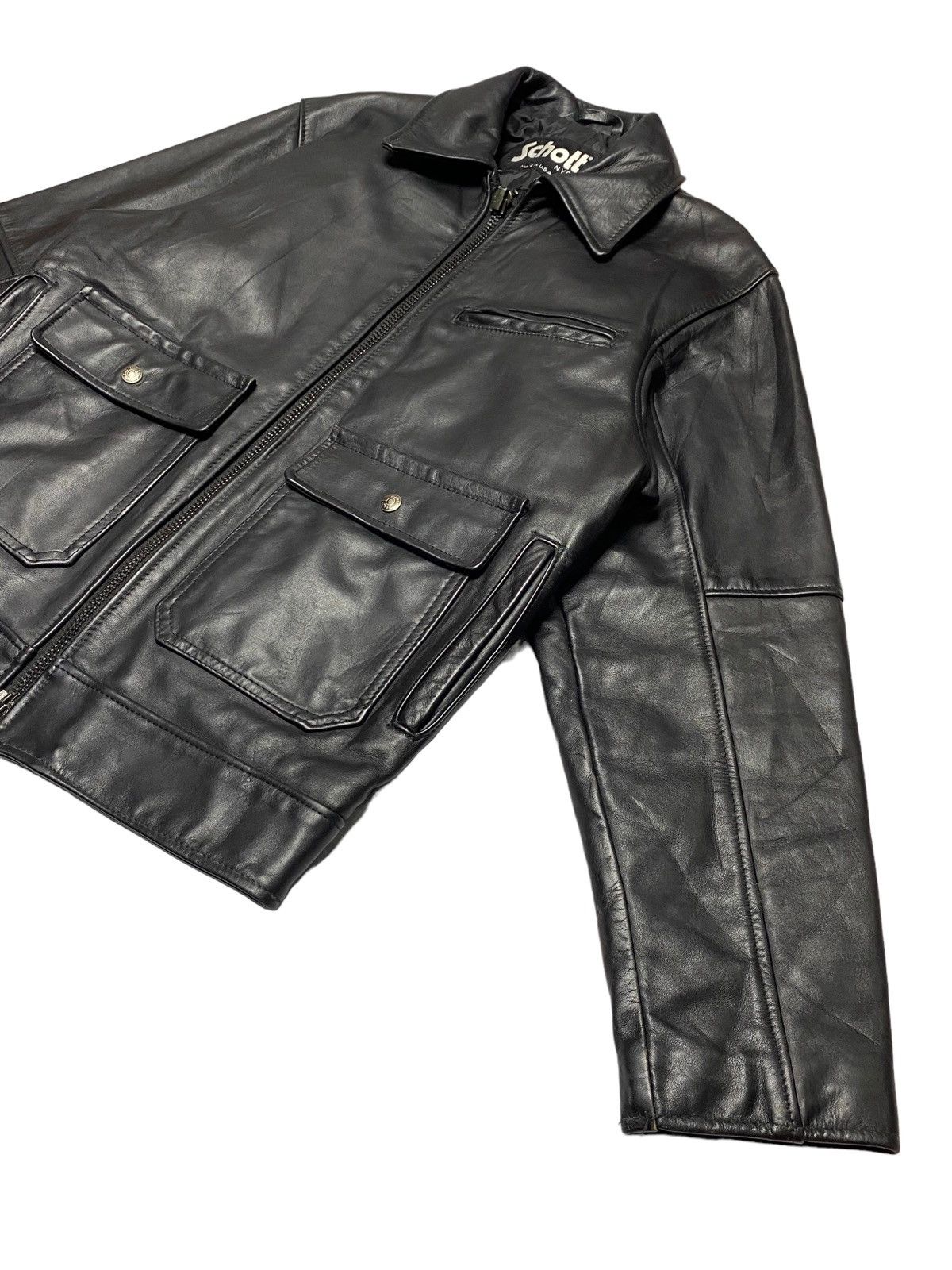 Genuine Leather Vintage Schott N.Y.C Leather Police Jacket Size US M / EU 48-50 / 2 - 23 Thumbnail