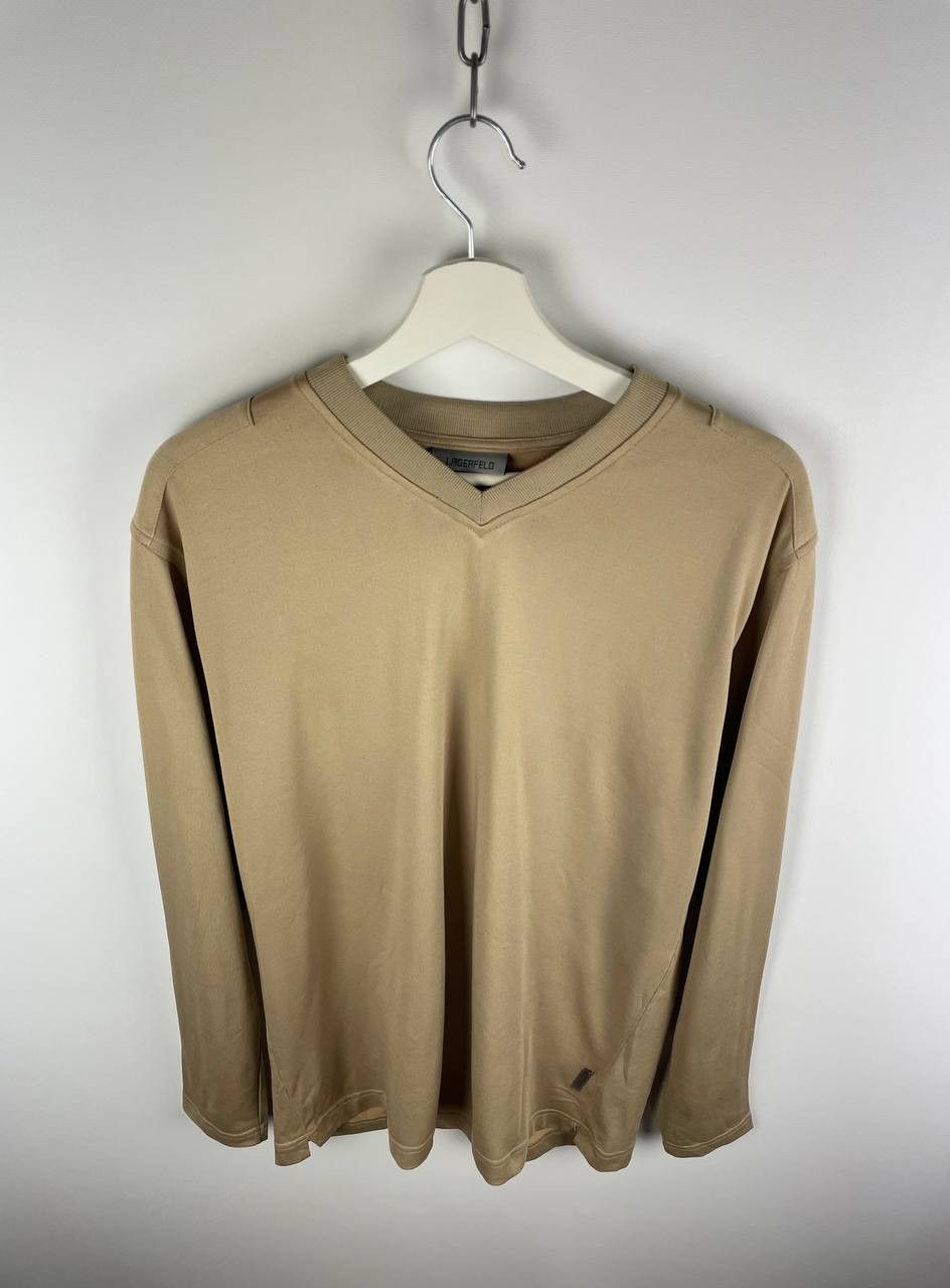 Karl Lagerfeld KARL LAGERFELD BASIC LONGSLEEVE PULLOVER JUMPER BROWN SIZE L Size US L / EU 52-54 / 3 - 2 Thumbnail