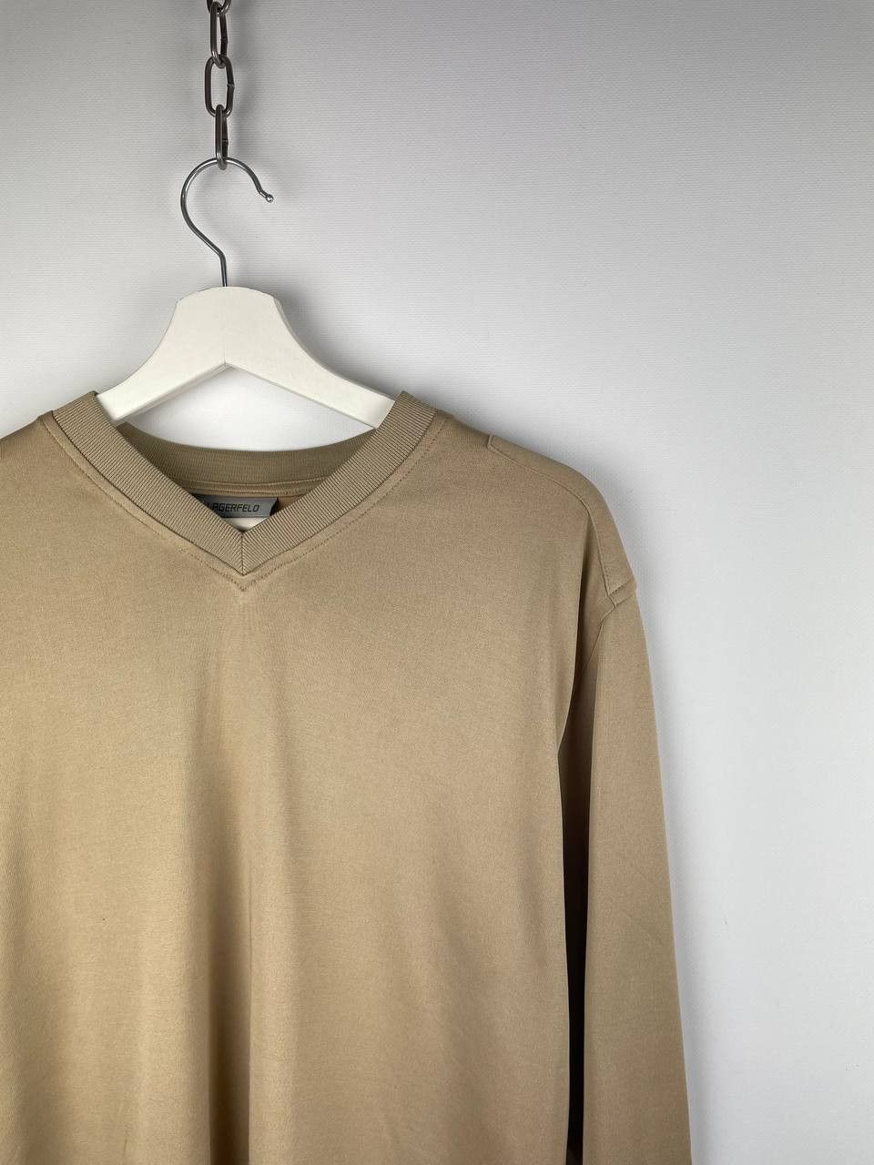 Karl Lagerfeld KARL LAGERFELD BASIC LONGSLEEVE PULLOVER JUMPER BROWN SIZE L Size US L / EU 52-54 / 3 - 3 Thumbnail