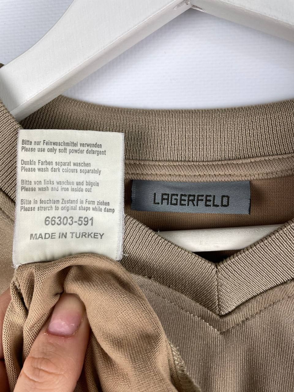 Karl Lagerfeld KARL LAGERFELD BASIC LONGSLEEVE PULLOVER JUMPER BROWN SIZE L Size US L / EU 52-54 / 3 - 7 Thumbnail