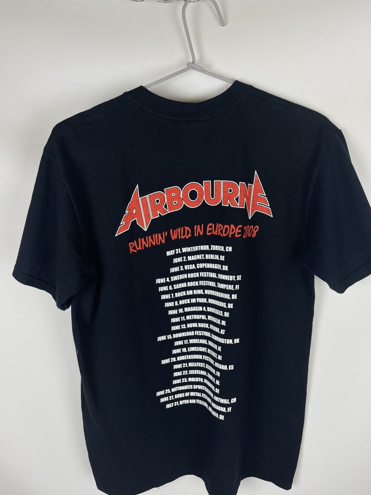 Band Tees Gildan Airbourn runnin’ wild in Europe 2008 tour band tee Size US S / EU 44-46 / 1 - 6 Thumbnail
