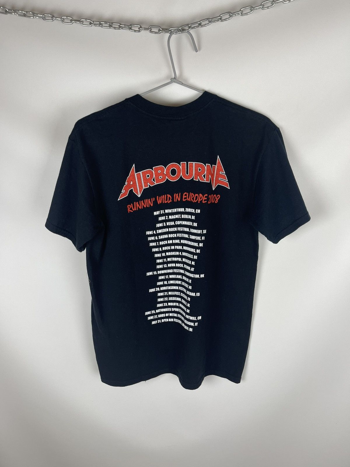 Band Tees Gildan Airbourn runnin’ wild in Europe 2008 tour band tee Size US S / EU 44-46 / 1 - 2 Thumbnail