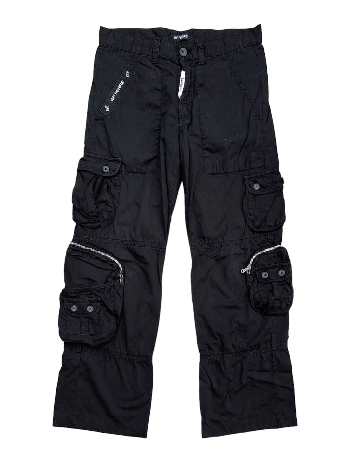 Pre-owned 20471120 X Beauty Beast Gianfranco Ferre Multi Pocket Cargo Pants In Black