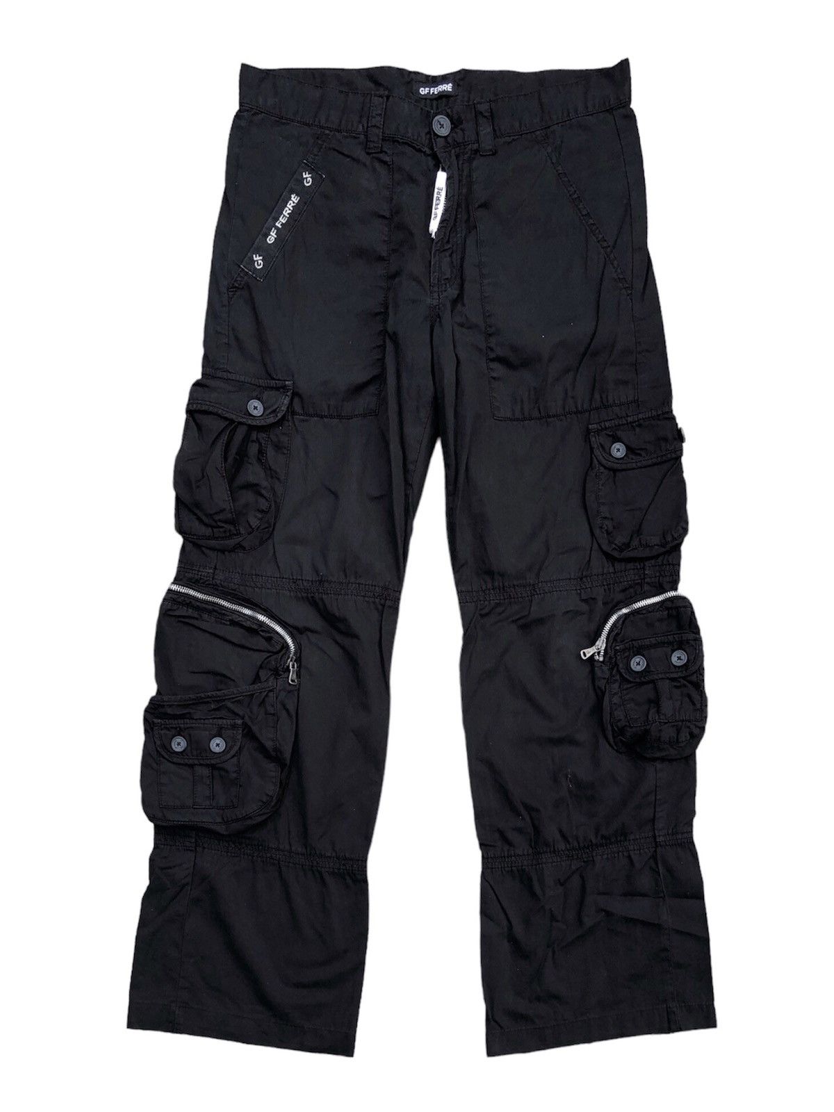 image of 20471120 x Beauty Beast Gianfranco Ferre Multi Pocket Cargo Pants in Black, Men's (Size 32)