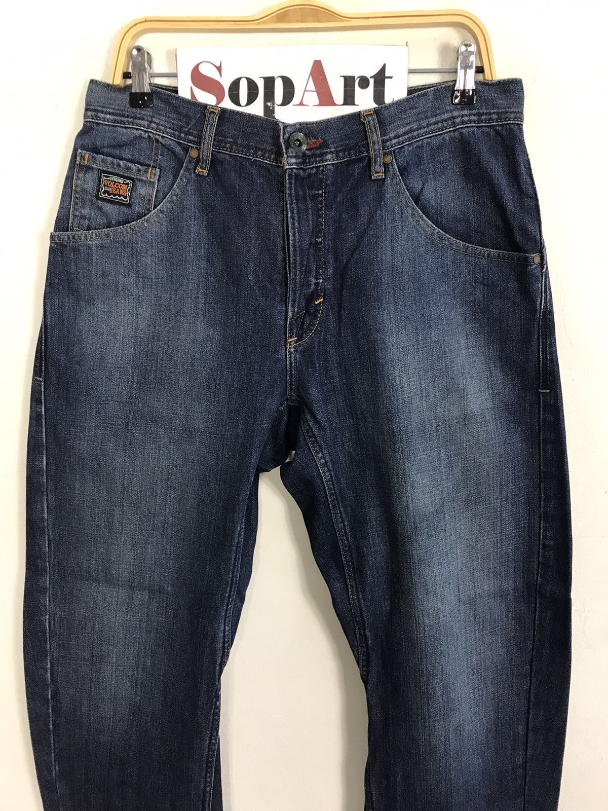 Volcom Vintage Volcom Brand Blue Colour Button Denim Jeans Size US 33 - 3 Thumbnail