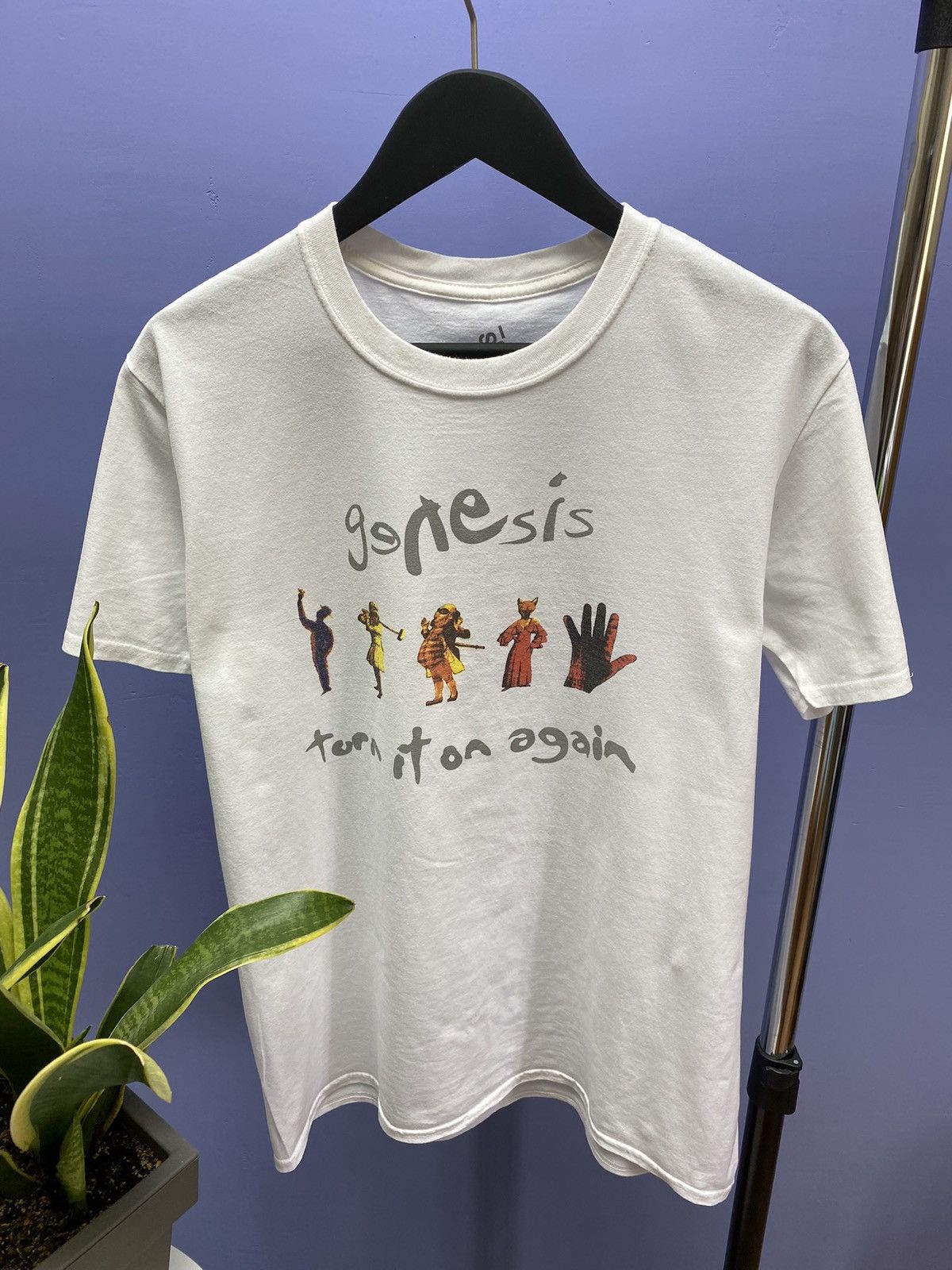 Other Genesis Turn It On Again 2014 White Band T Shirt Size US L / EU 52-54 / 3 - 5 Thumbnail
