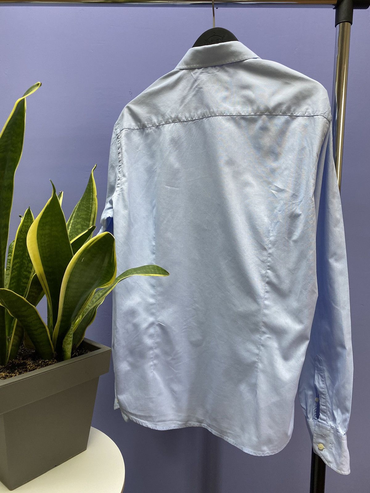 Balenciaga Balenciaga Button Up Blue Shirt Size 44 17 1/2 Size US XL / EU 56 / 4 - 17 Thumbnail