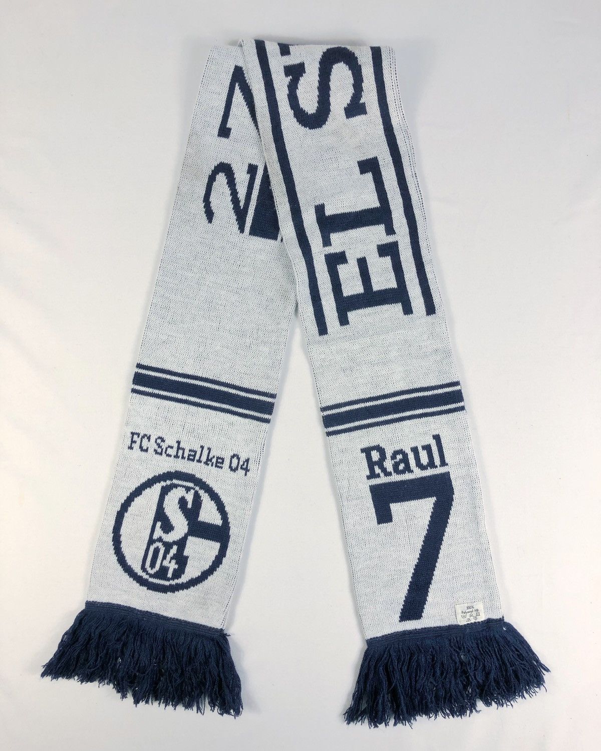 GmbH Rare Schalke 04 Raul Muffler Scarf Made in Germany Size ONE SIZE - 4 Thumbnail