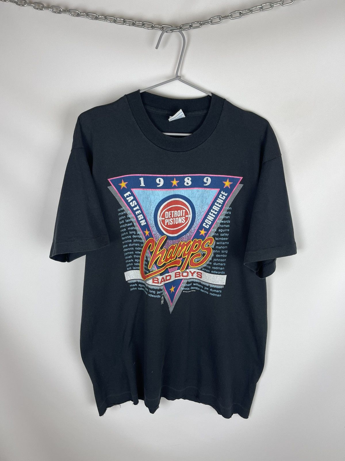 NBA × Salem Sportswear × Vintage Salem Sportswear 1989 Detroit Pistons Champs Bad Boys tee Size US XL / EU 56 / 4 - 1 Thumbnail