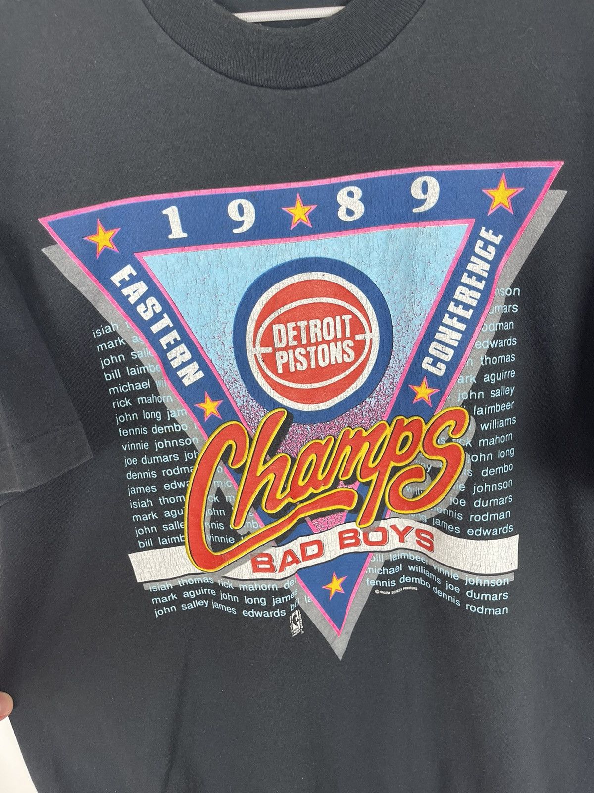 NBA × Salem Sportswear × Vintage Salem Sportswear 1989 Detroit Pistons Champs Bad Boys tee Size US XL / EU 56 / 4 - 7 Thumbnail