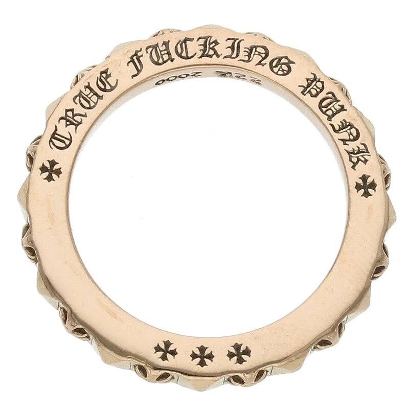 image of Chrome Hearts 22K Gold Pyramid Punk Ring, Men's